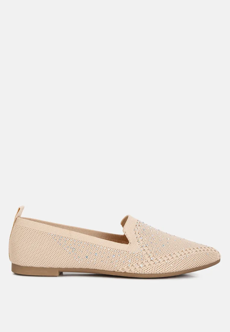abedi rhinestone embellished pull tab loafers