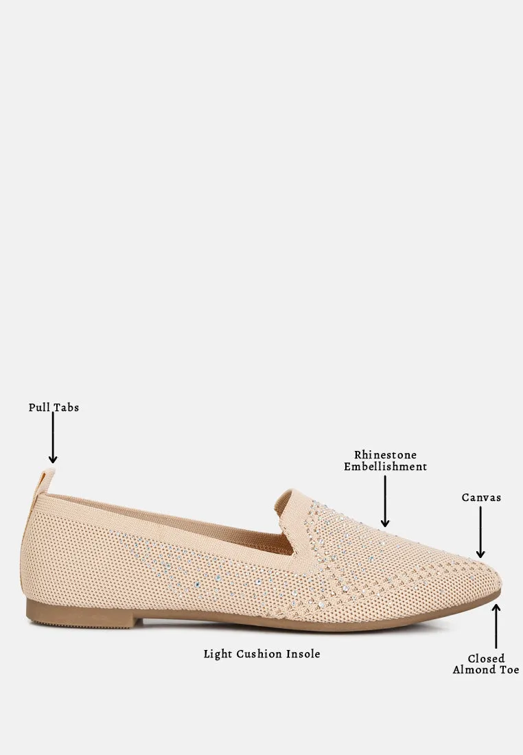 abedi rhinestone embellished pull tab loafers