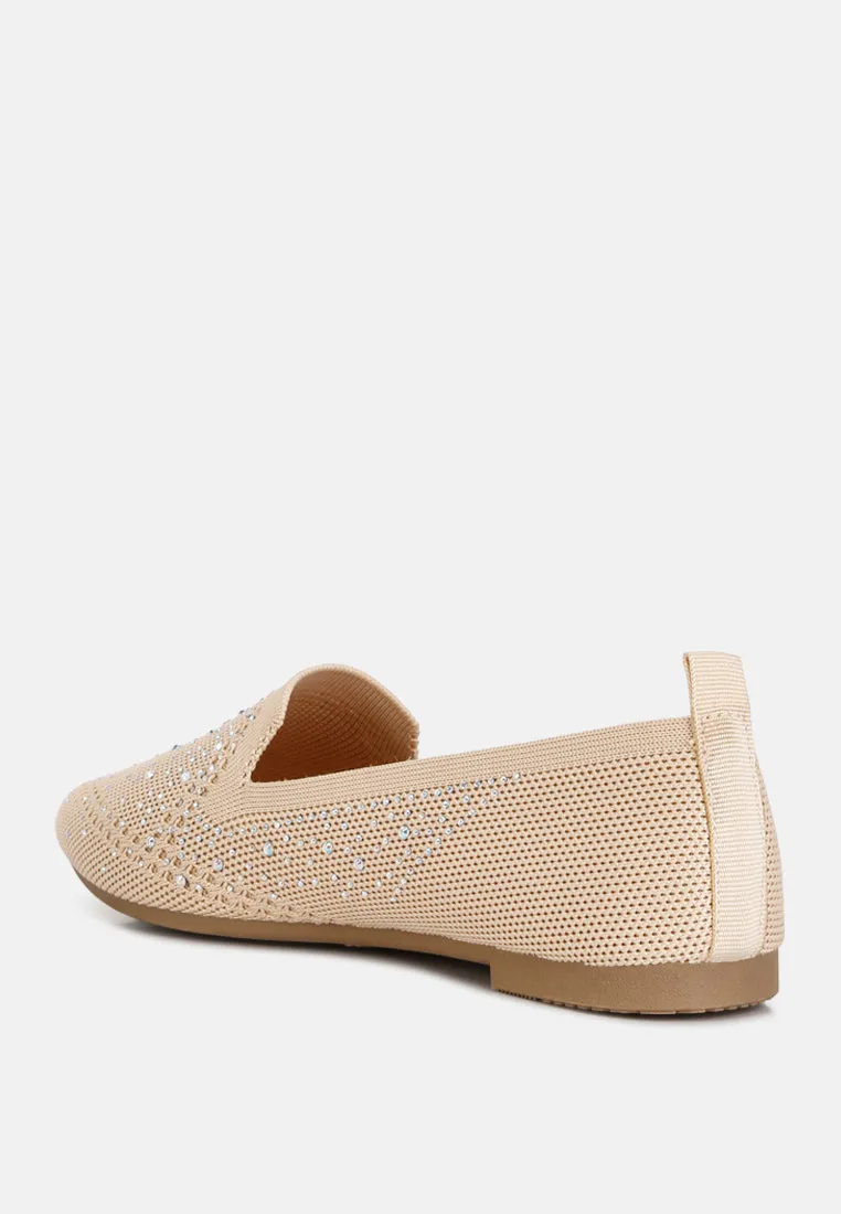 abedi rhinestone embellished pull tab loafers