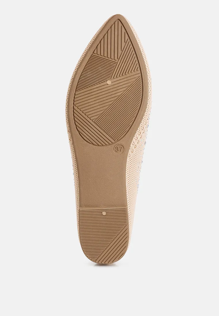 abedi rhinestone embellished pull tab loafers