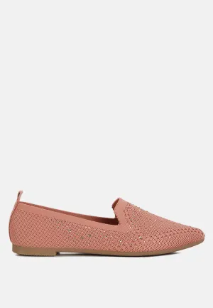 abedi rhinestone embellished pull tab loafers