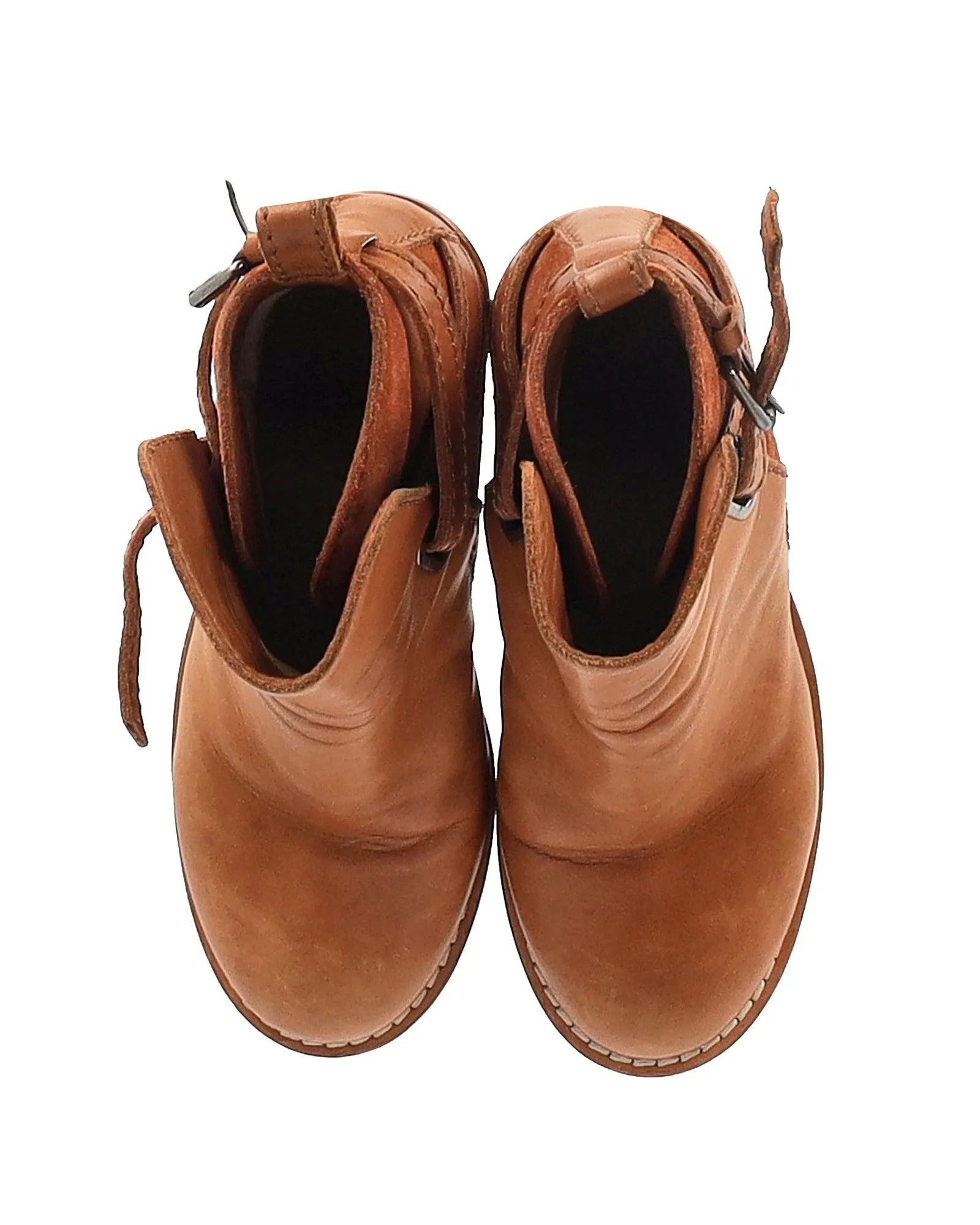 Acne Studios Cypress Con Ankle Boots in Brown Leather