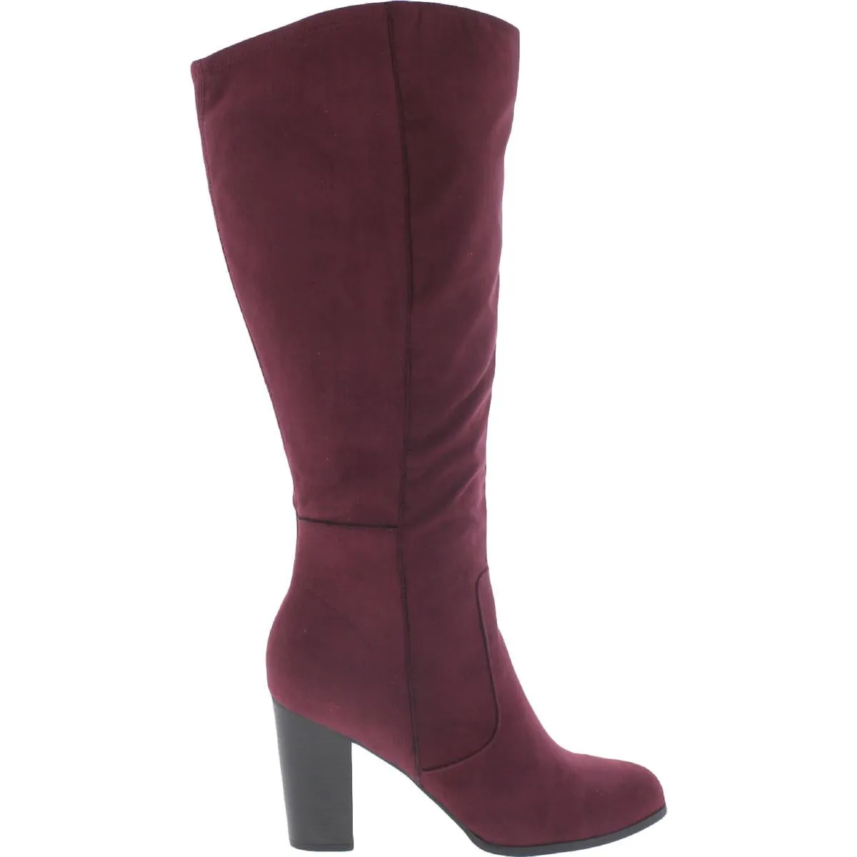 Addyy Womens Faux Suede Wide Calf Knee-High Boots