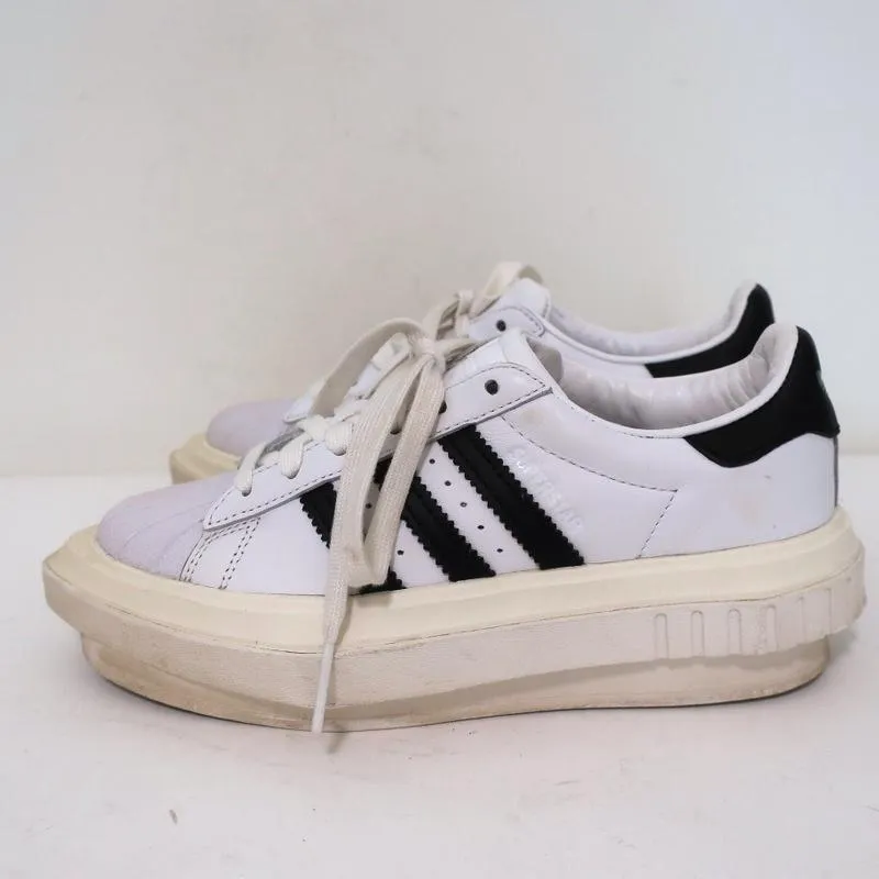 Adidas Platform Sneakers White Leather Size 6