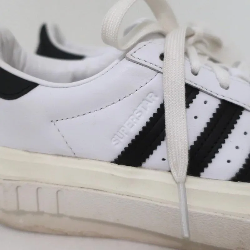 Adidas Platform Sneakers White Leather Size 6