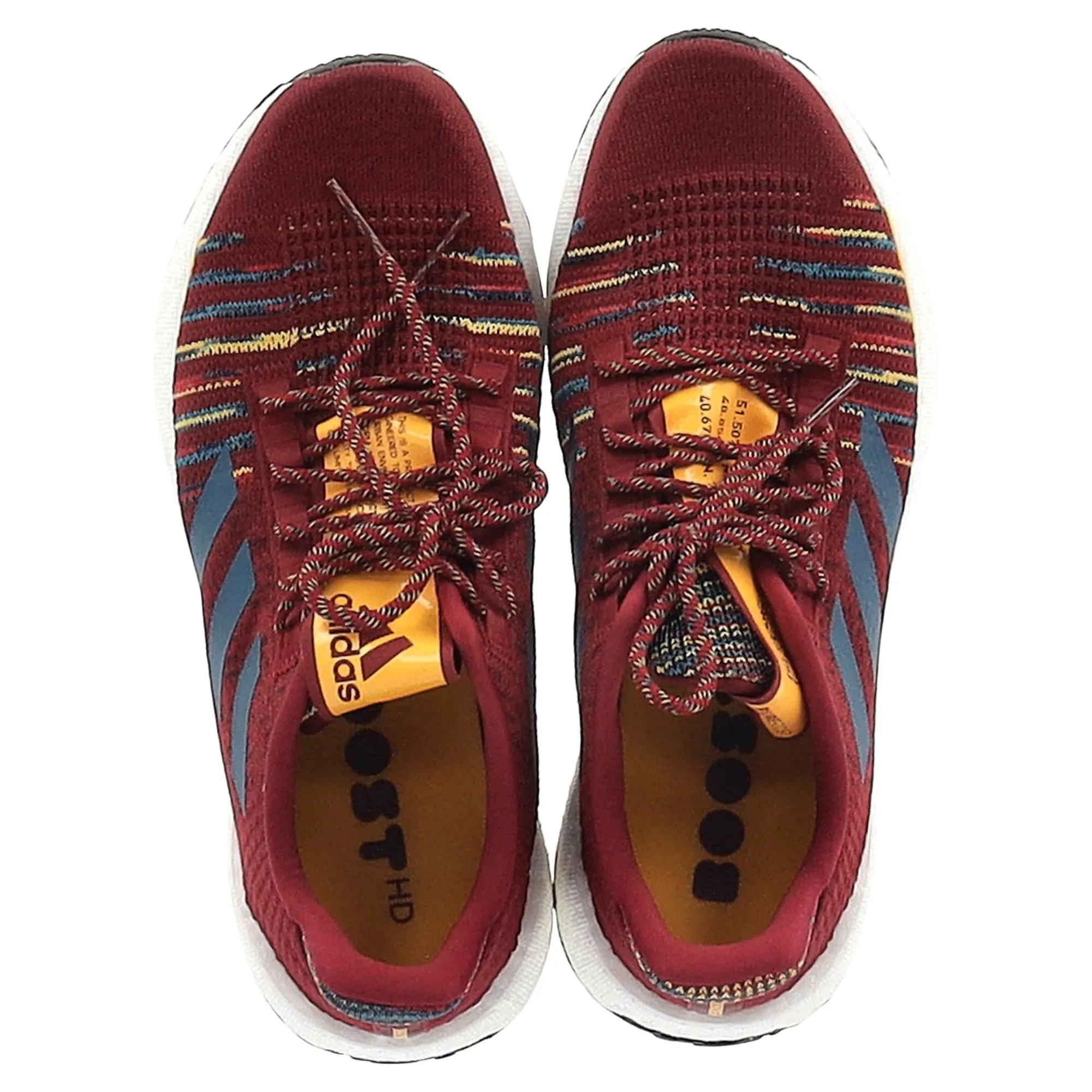 Adidas x Missoni Pulseboost HD Sneakers in Burgundy Knit Fabric