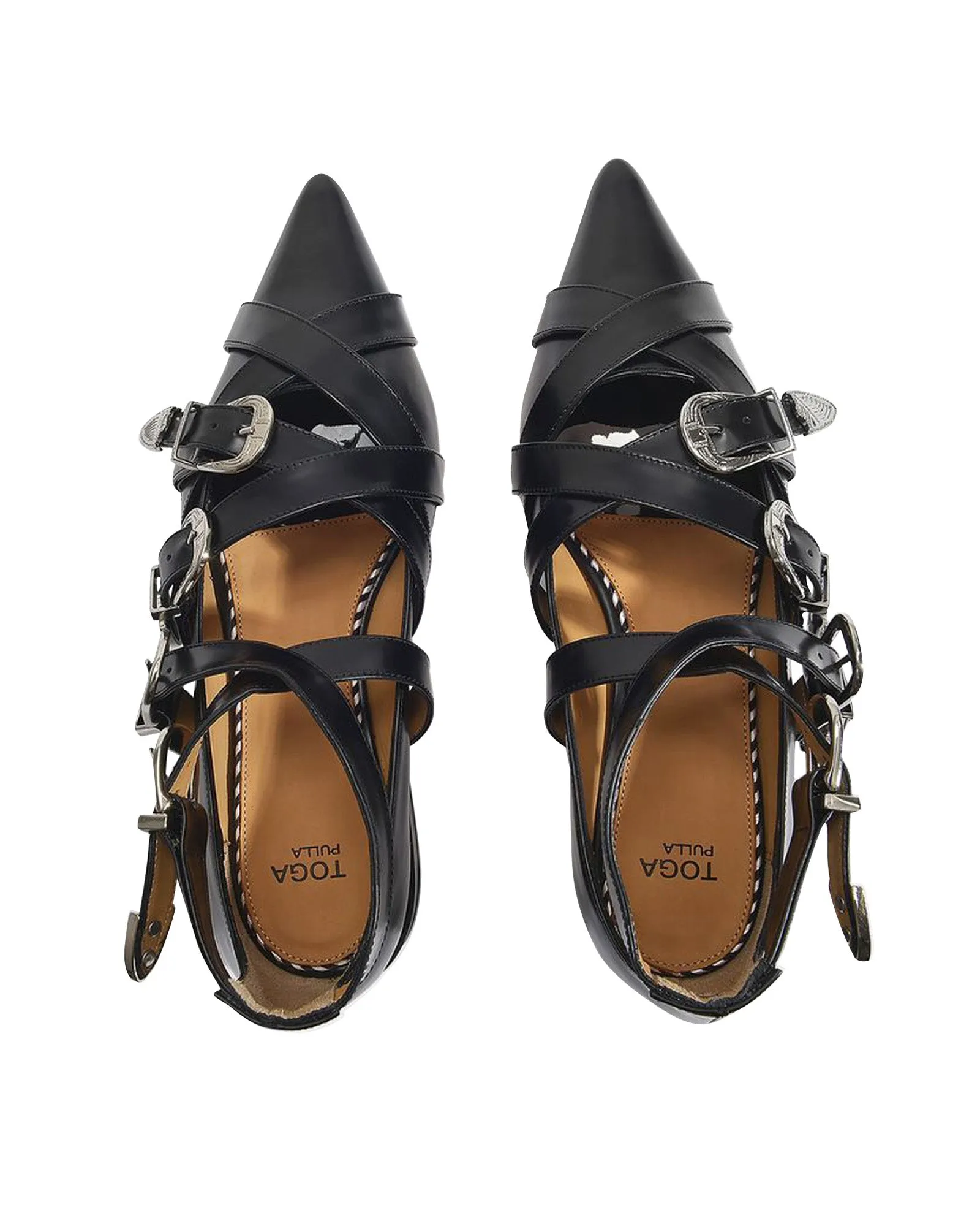 Aj926 Flat Shoes - Toga Pulla - Black - Polido