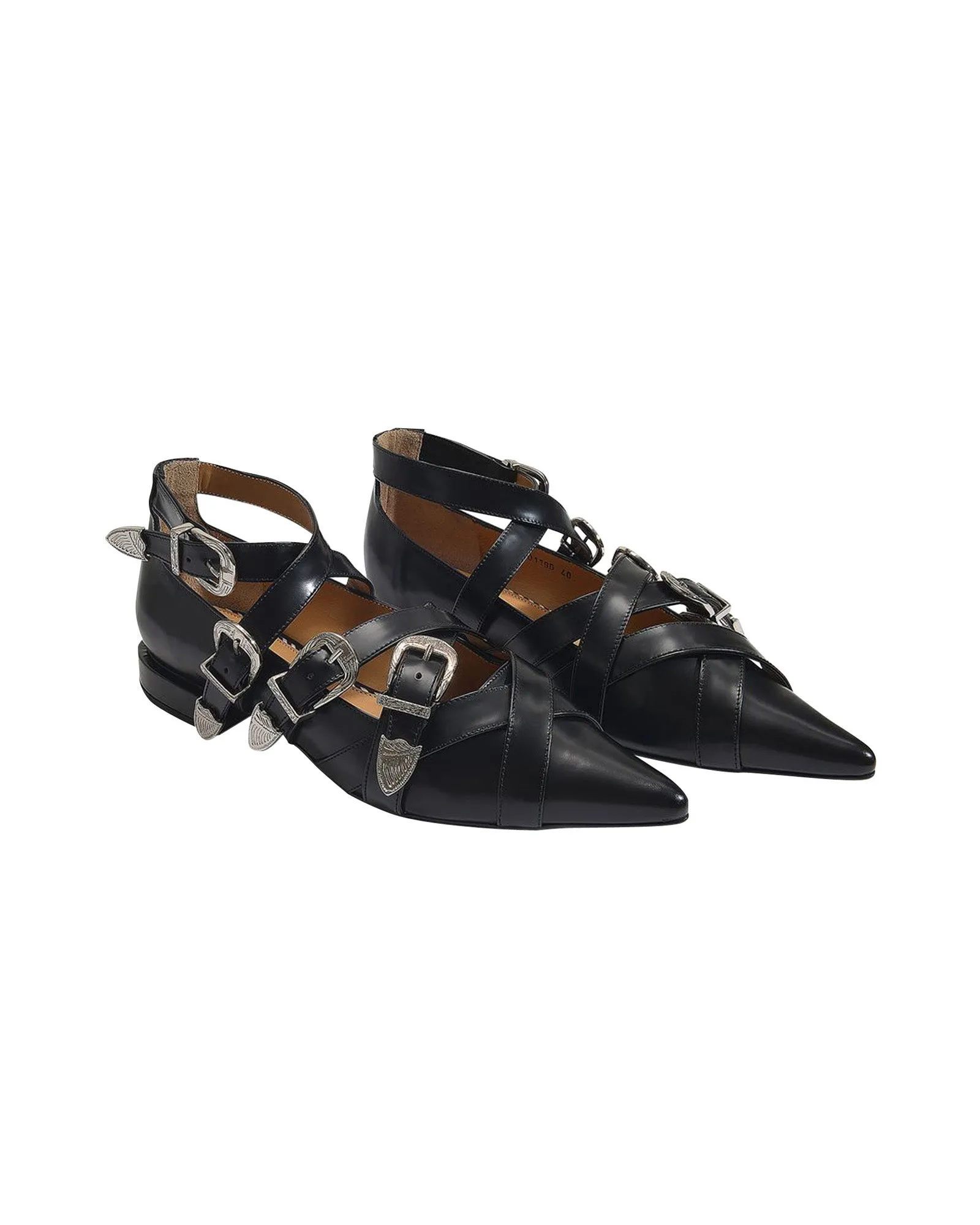 Aj926 Flat Shoes - Toga Pulla - Black - Polido