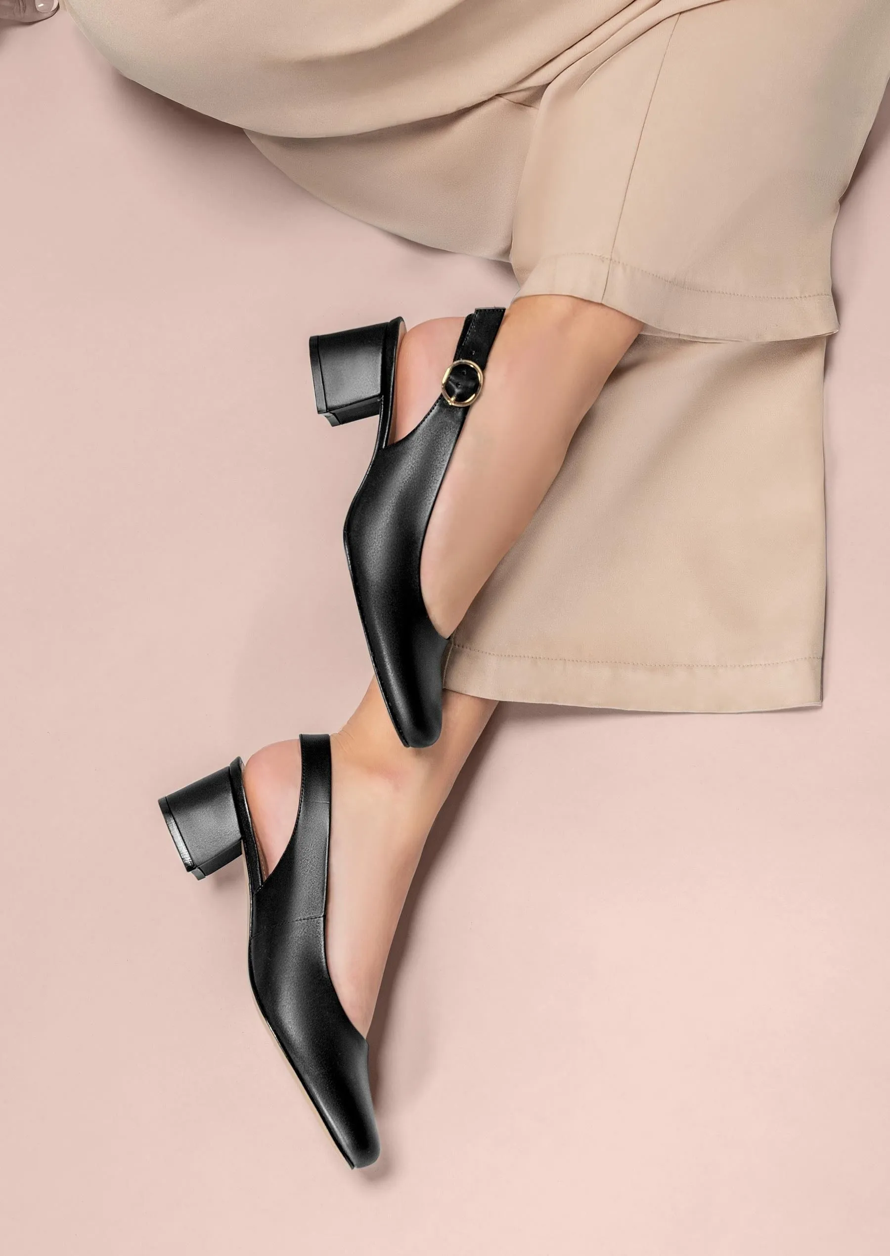 Andrea Heeled Slingback Flats