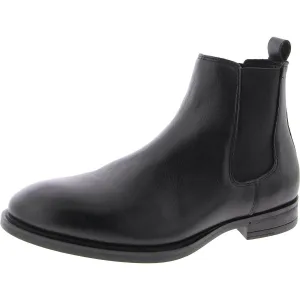 Angelo Mens Mixed Media Ankle Chelsea Boots