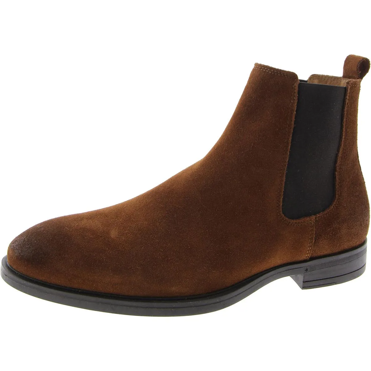 Angelo Mens Mixed Media Ankle Chelsea Boots