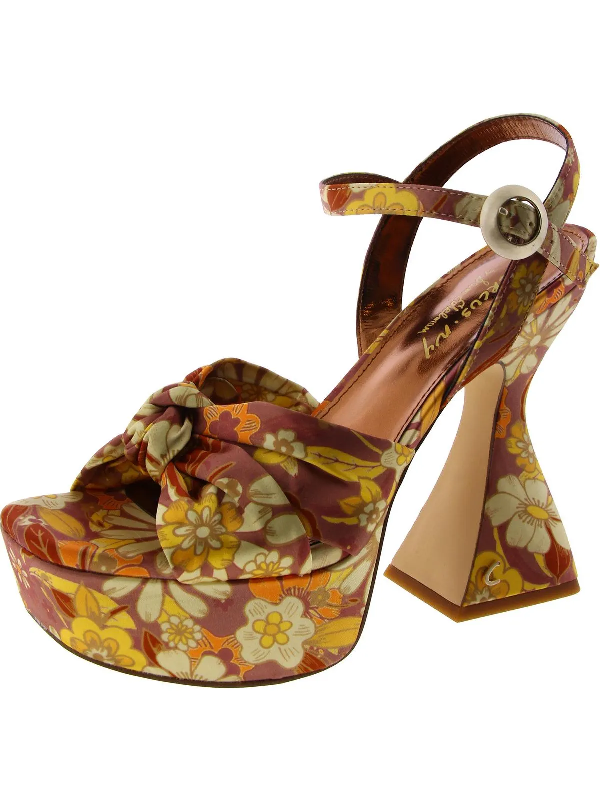 Audrea Womens Ankle Strap Platform Sandals