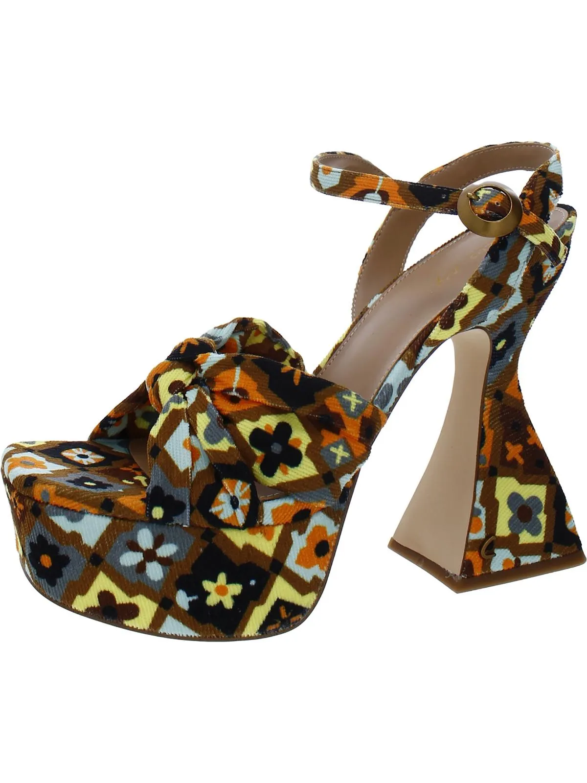 Audrea Womens Ankle Strap Platform Sandals