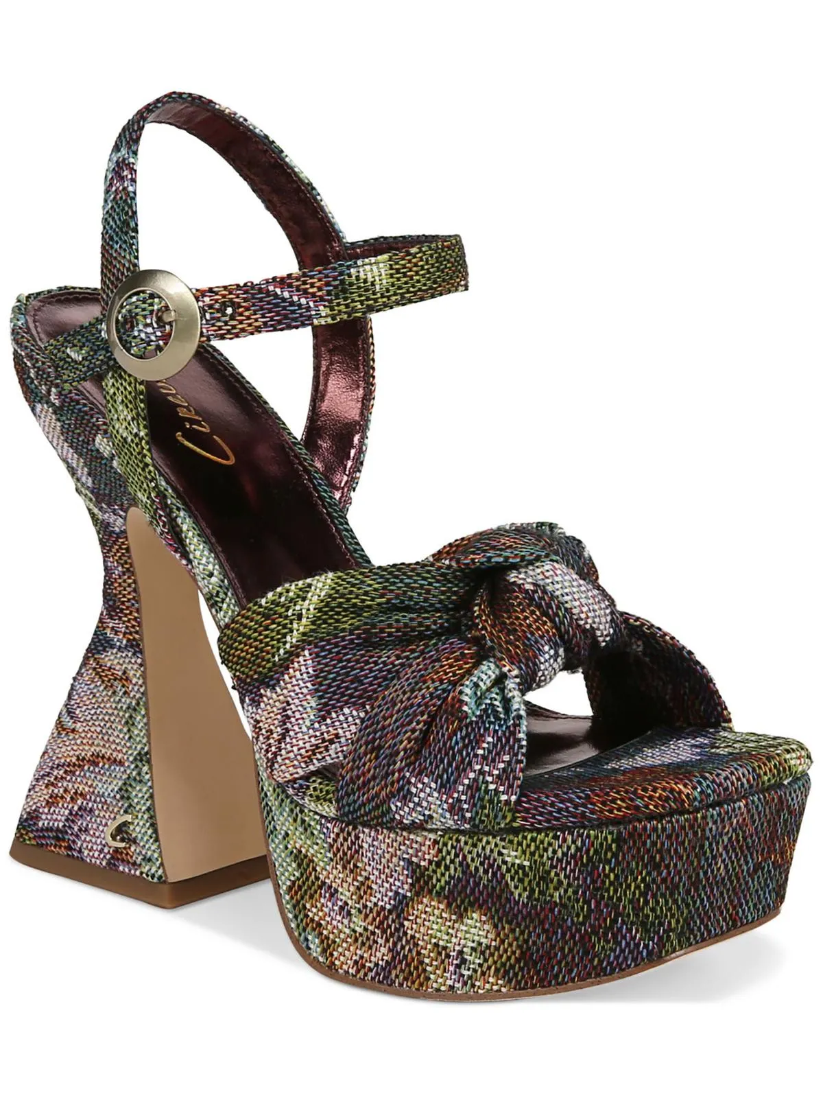 Audrea Womens Ankle Strap Platform Sandals