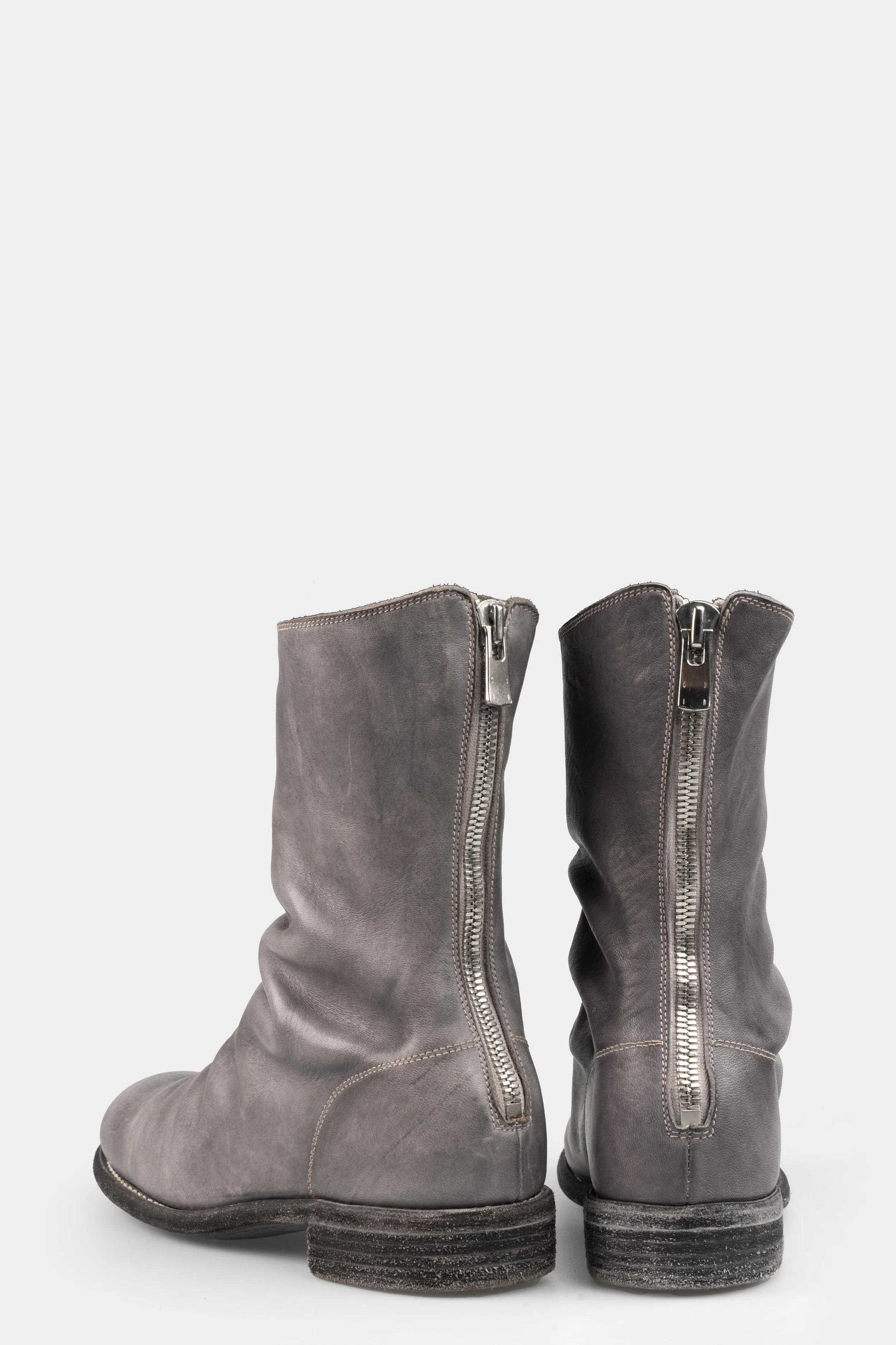Back zip leather boots | 988ZX