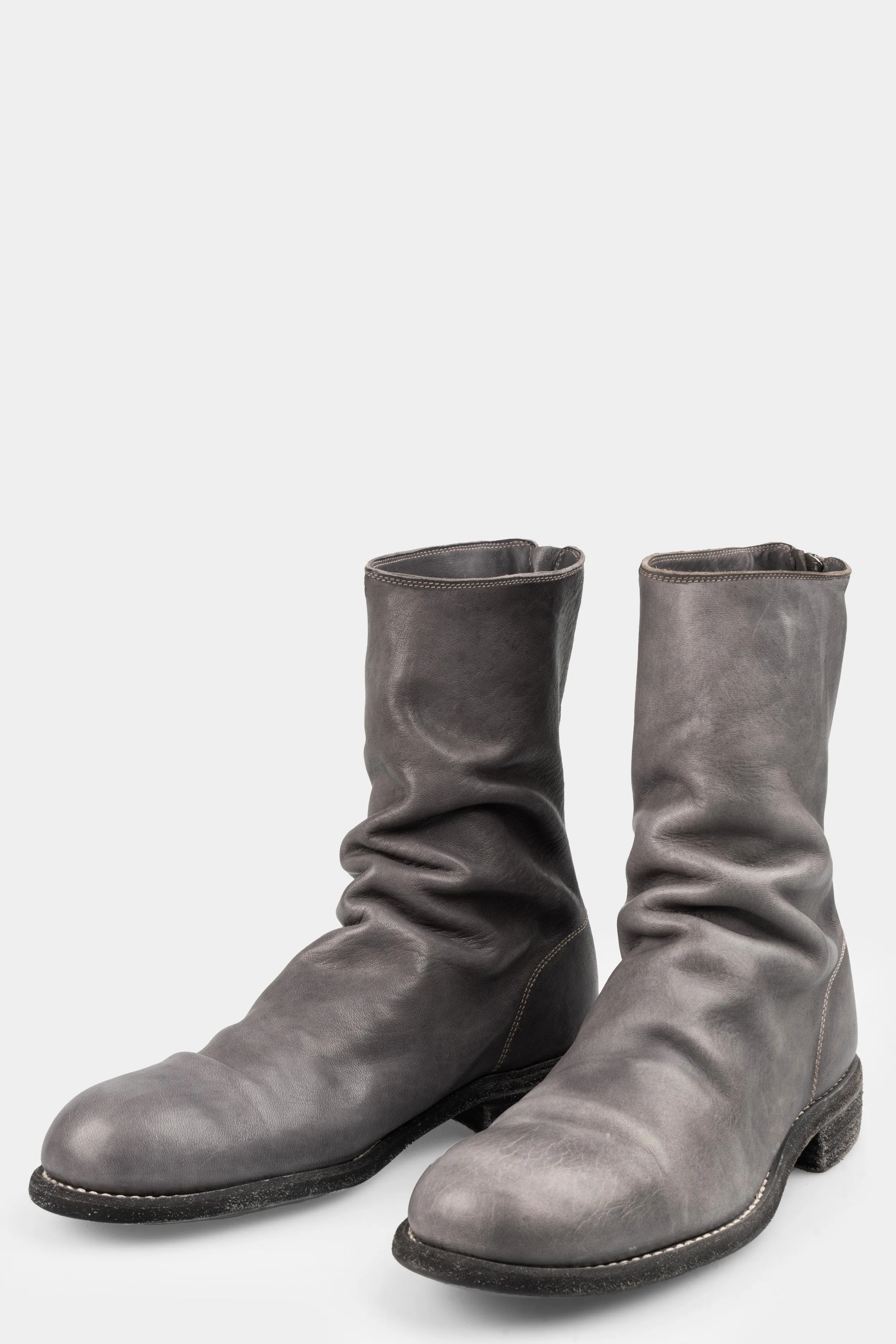 Back zip leather boots | 988ZX
