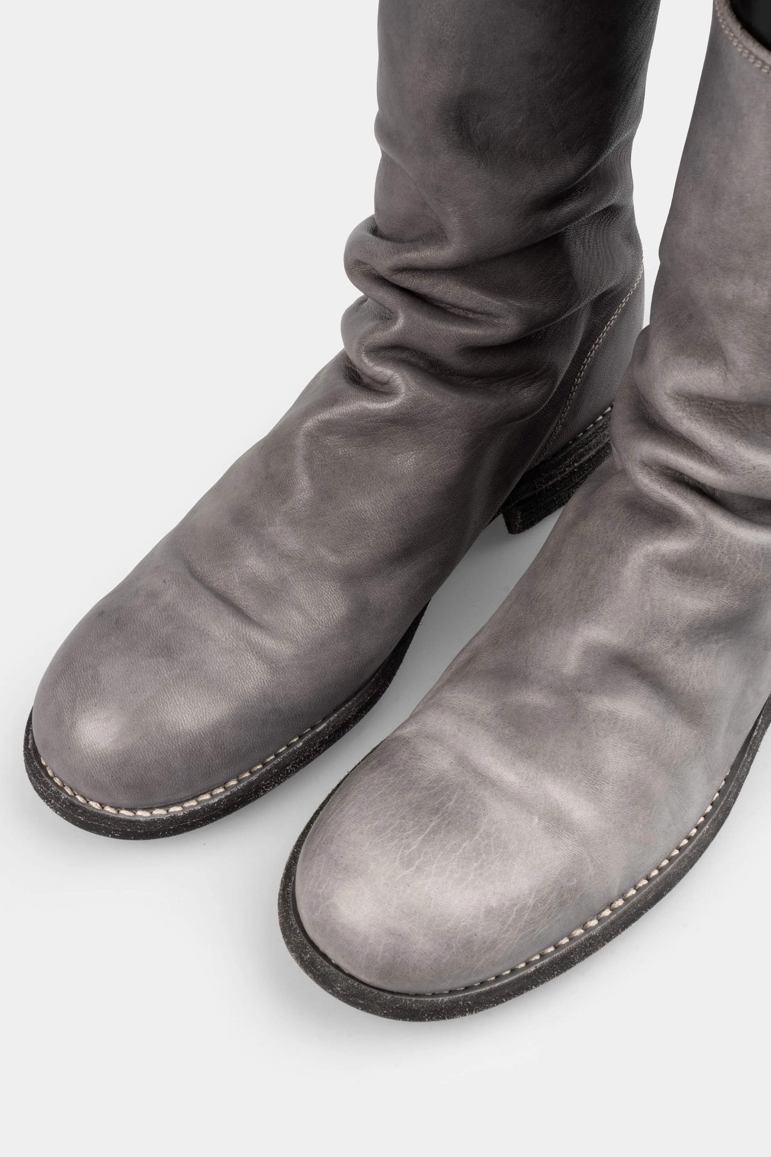 Back zip leather boots | 988ZX