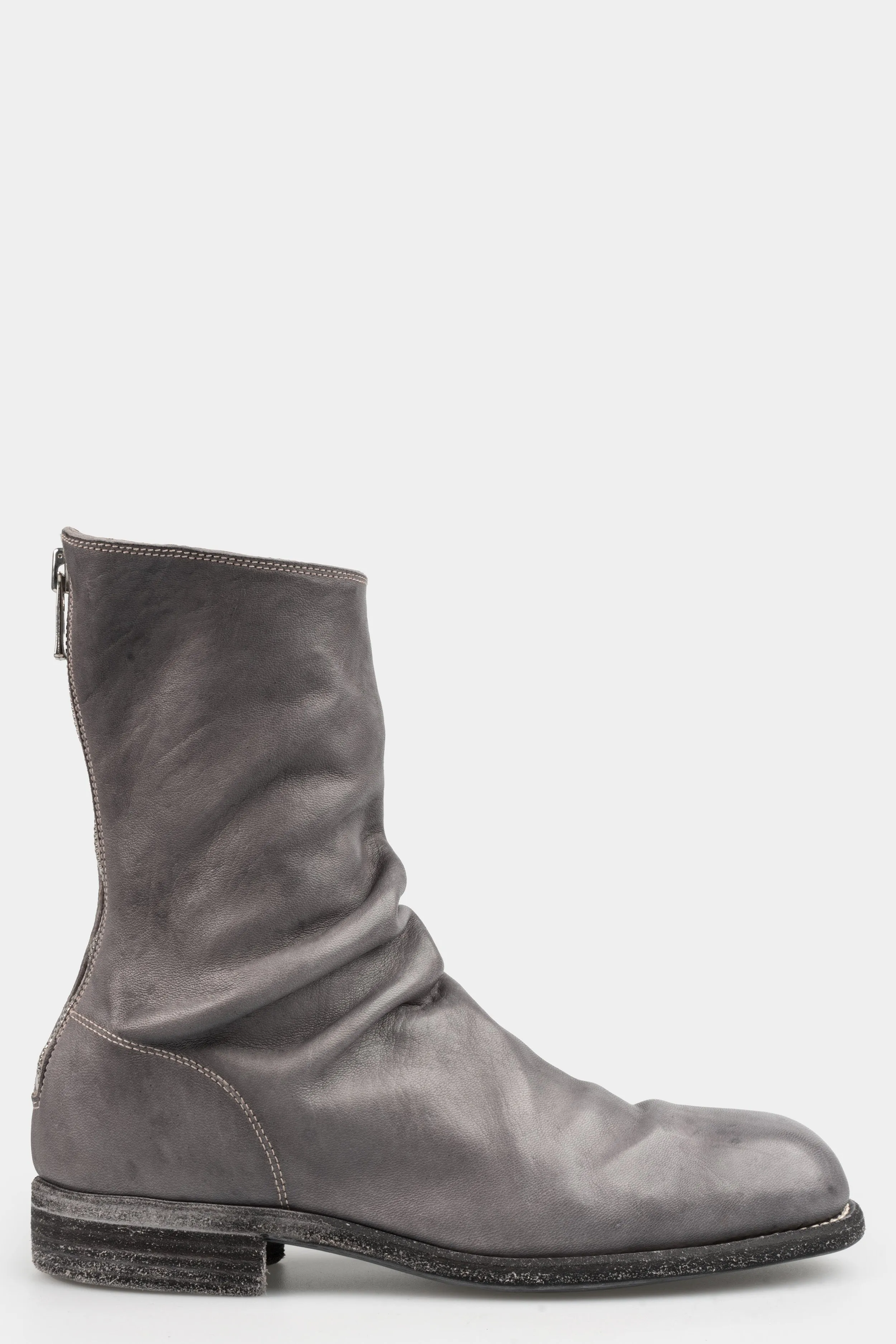 Back zip leather boots | 988ZX