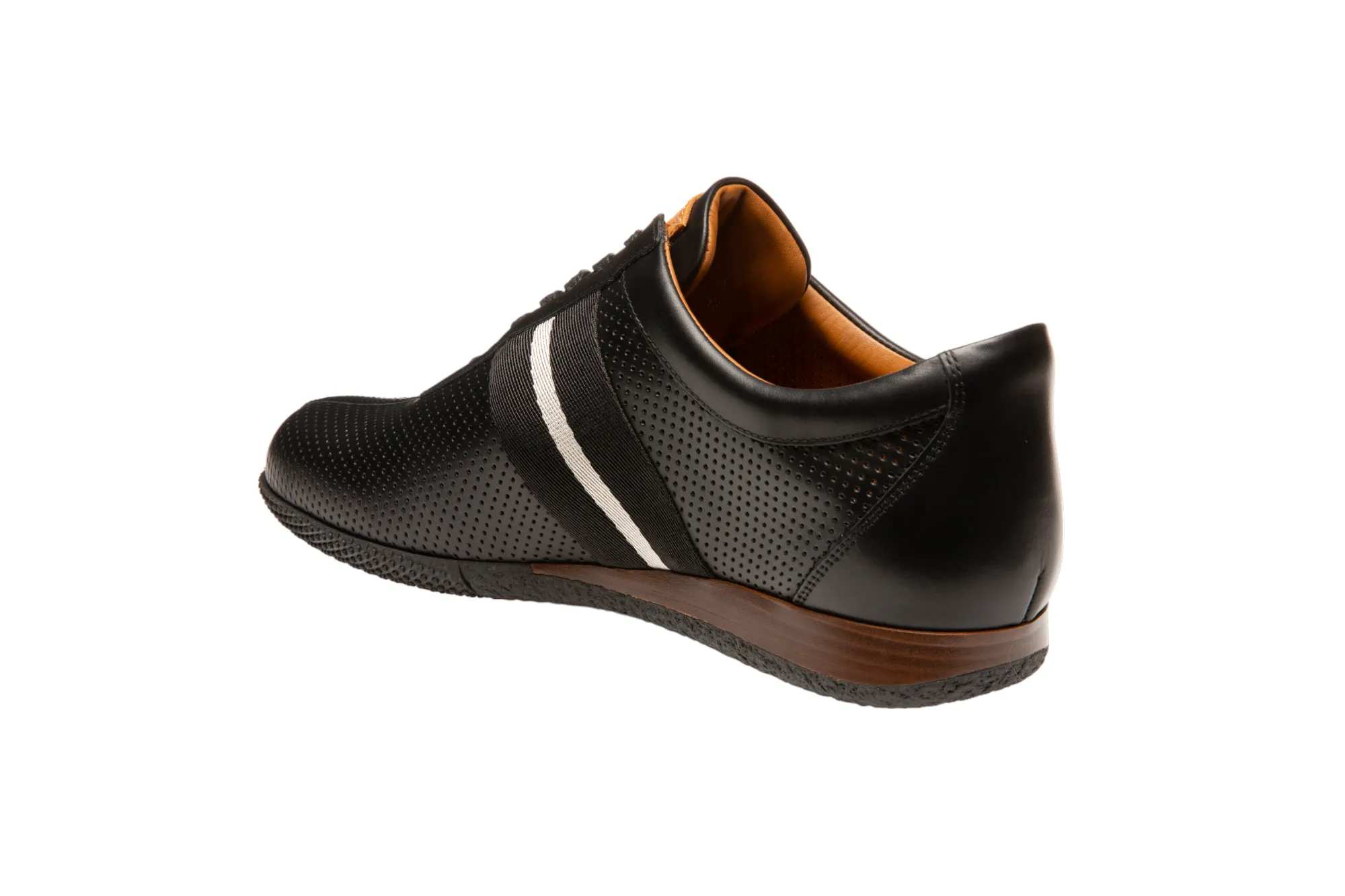 Bally Frenz Men's 6230483 Black Perforated Leather Sneakers