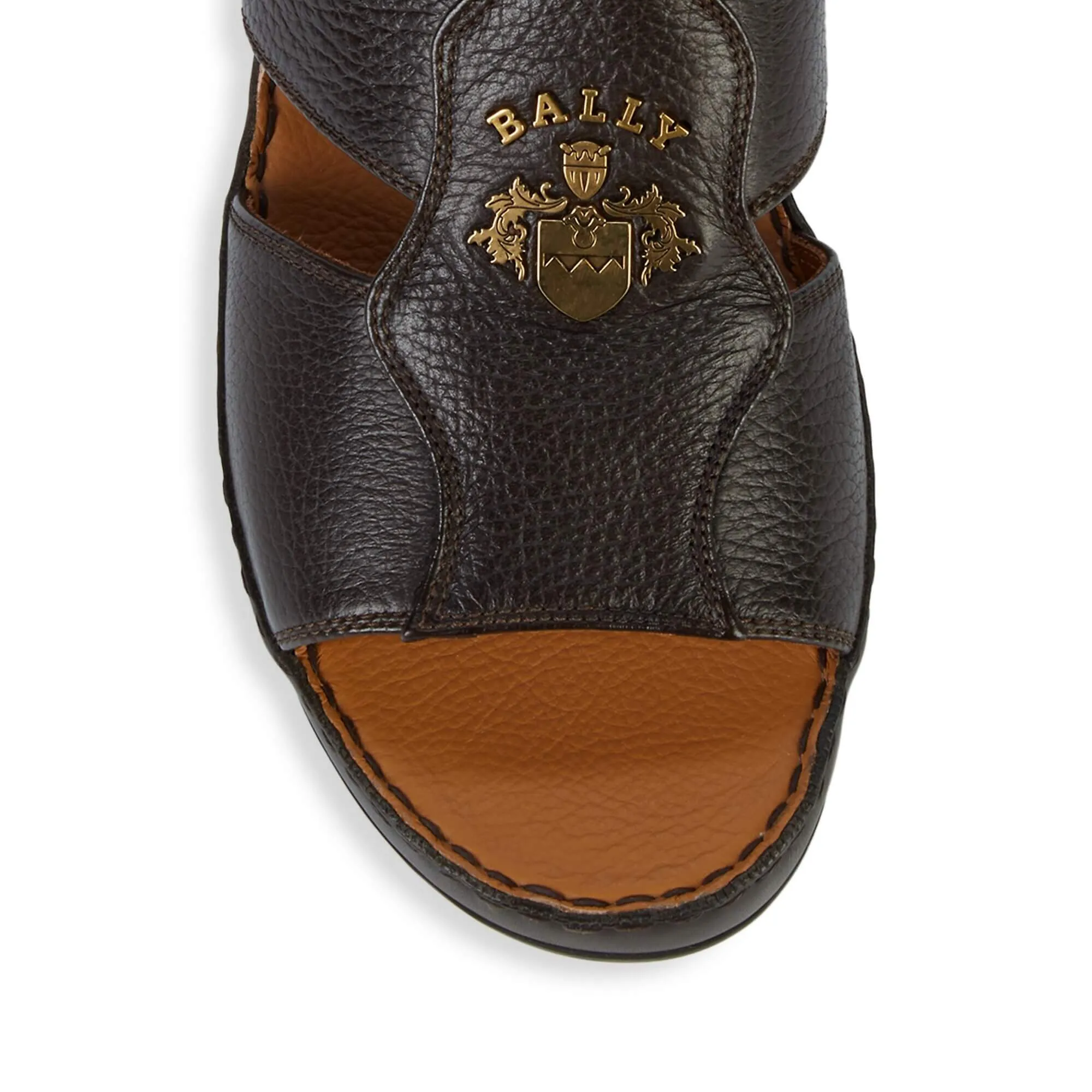 Bally Hakman Mens Safari Grained Leather Sandals