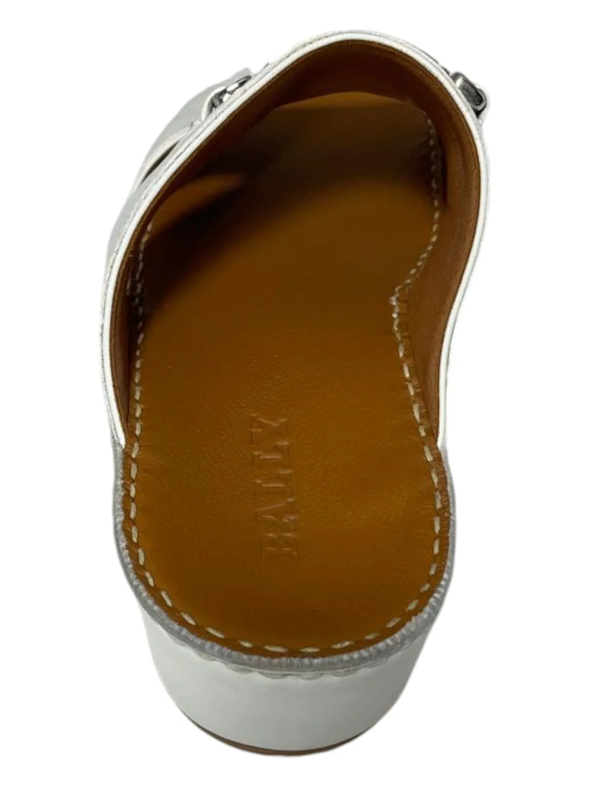 Bally Harold 6211920 Men's White Grained Leather Sandals