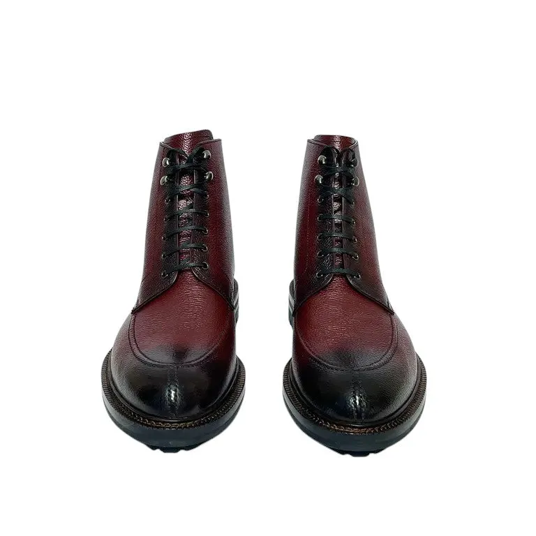 Bally Kristan 6239770 Men's Heritage Red Embossed Leather Boots