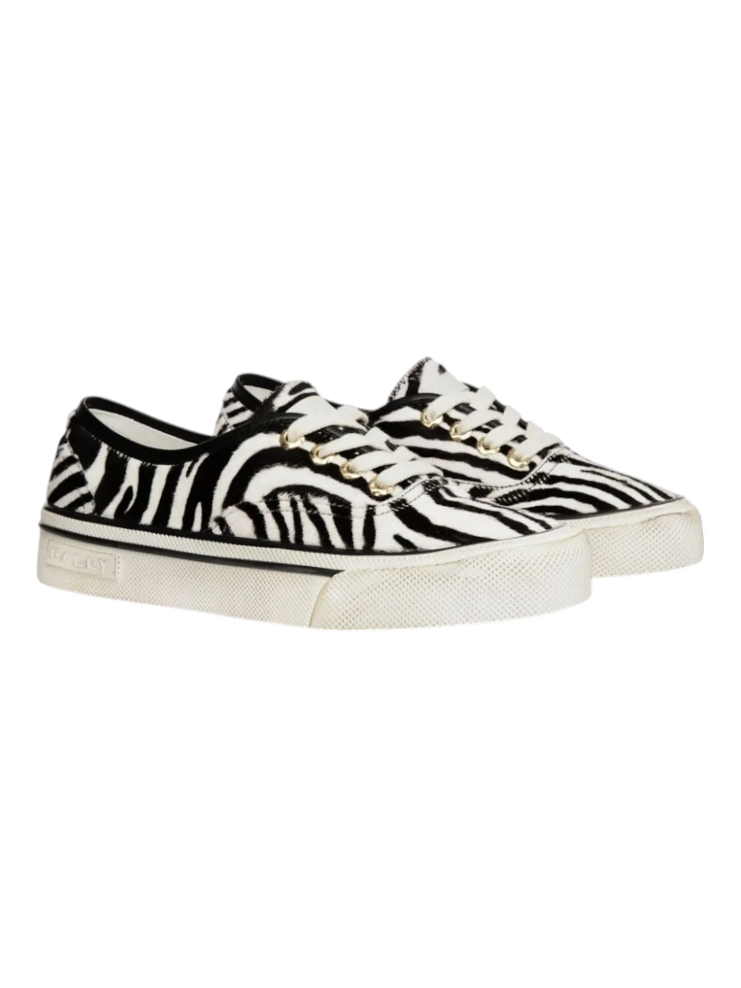 Bally Lyder 6304704 Men's White & Black HairCalf Leather Sneakers