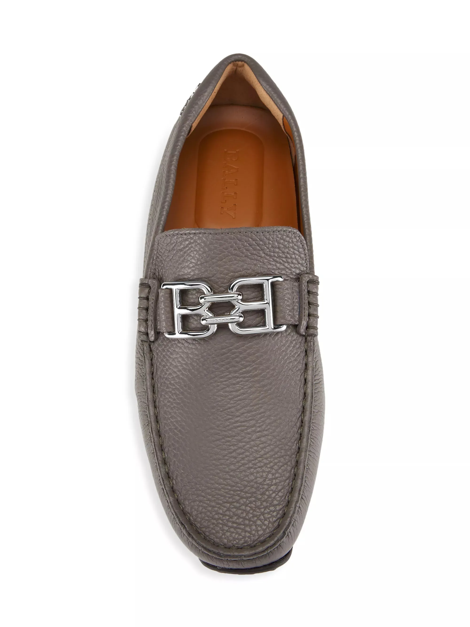 BALLY Parsal 6303266 Men's Dark Mineral Leather Loafers
