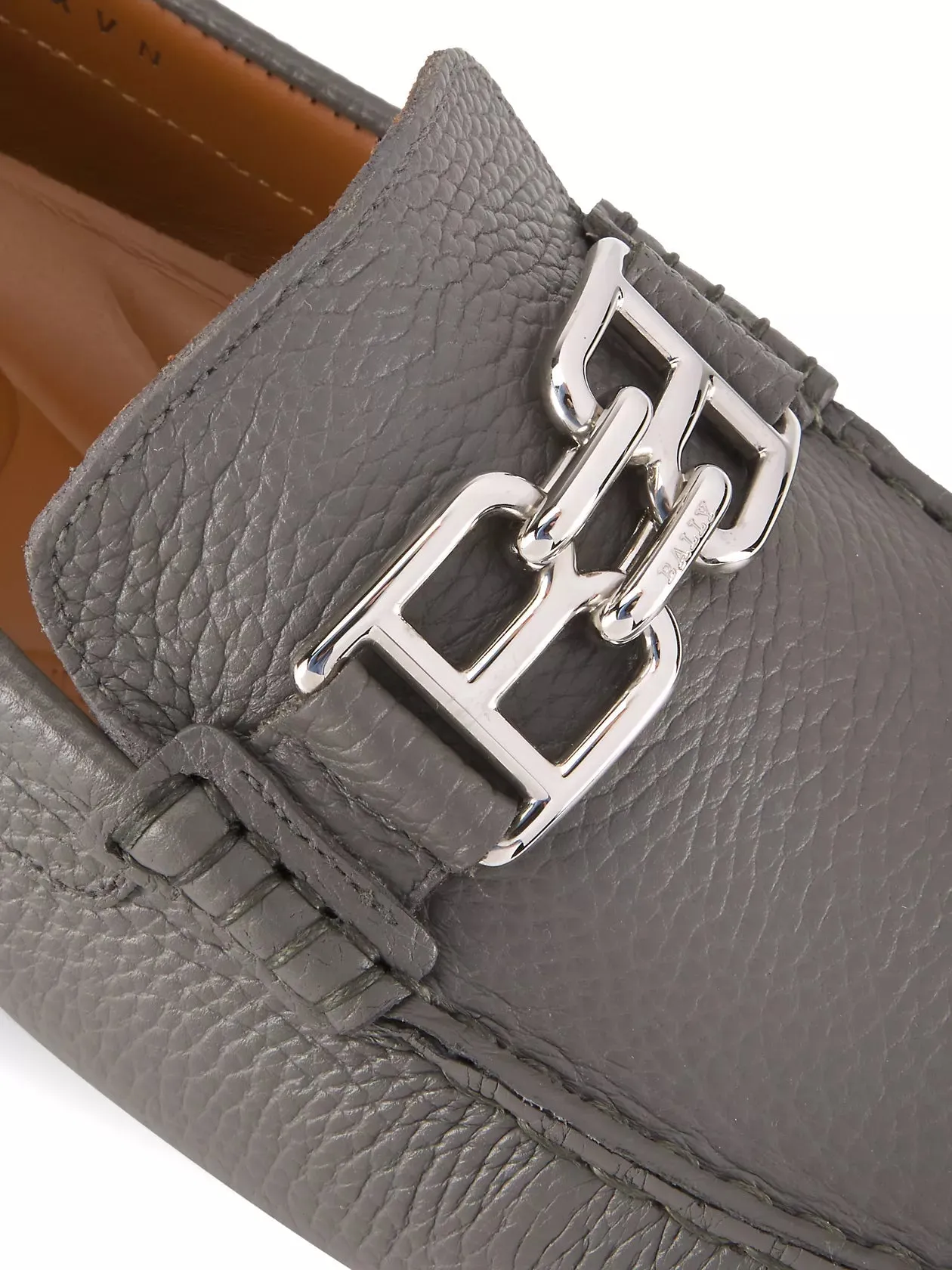 BALLY Parsal 6303266 Men's Dark Mineral Leather Loafers