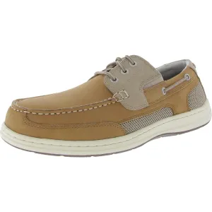 Beacon Mens Lace-Up Leather Boat Shoes