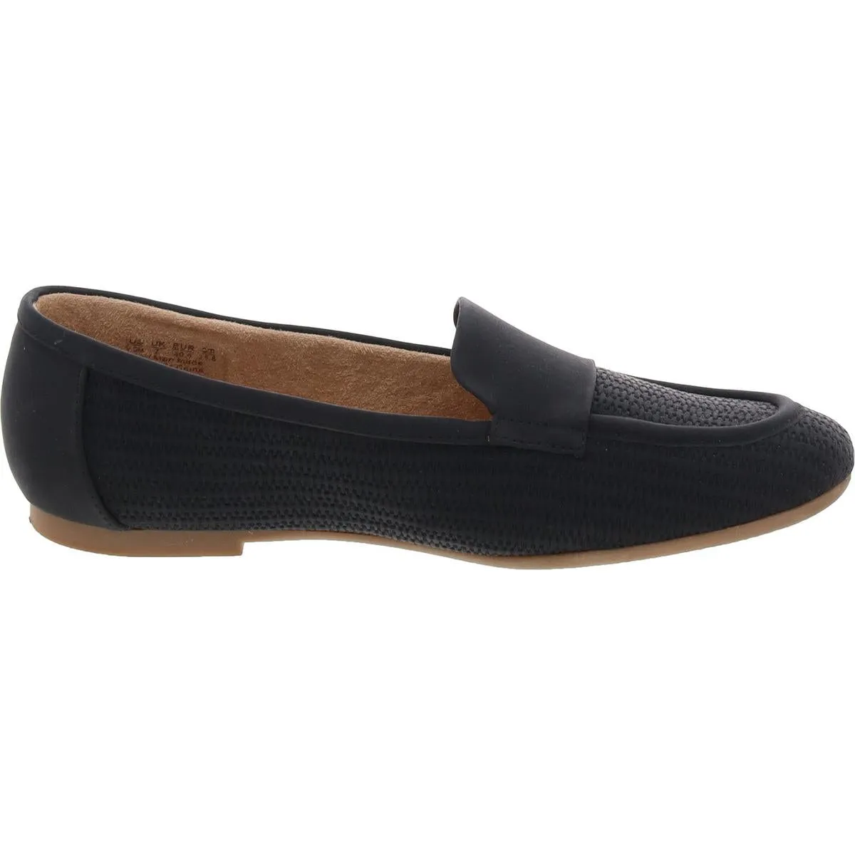 Bebe Womens Textured Faux Leather Ballet Flats