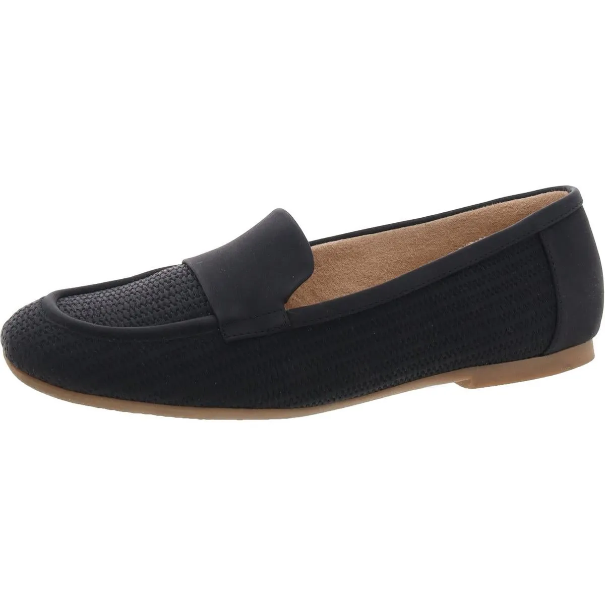 Bebe Womens Textured Faux Leather Ballet Flats