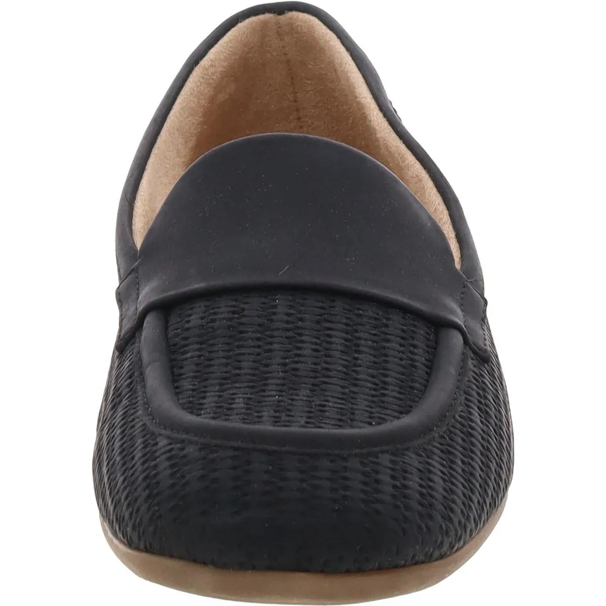 Bebe Womens Textured Faux Leather Ballet Flats
