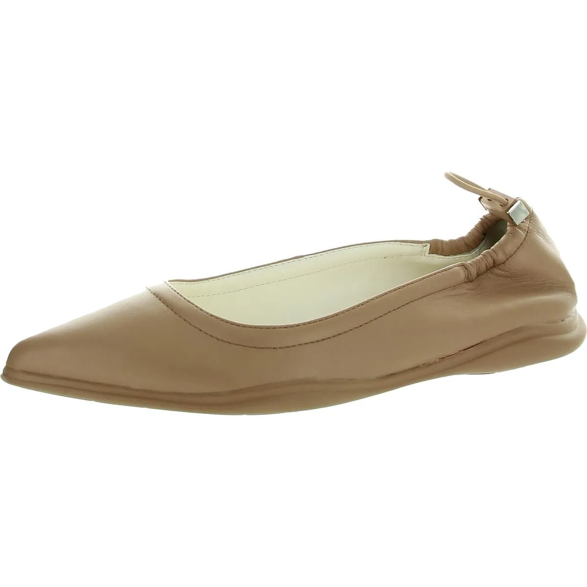 Bendreta Womens Leather Pointed Toe Loafers