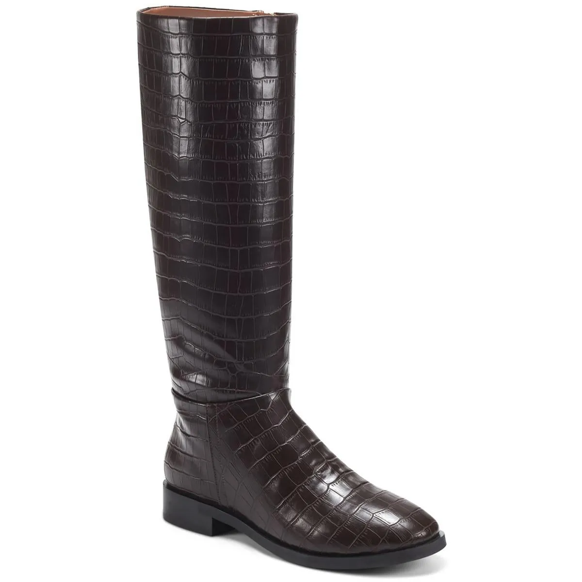Berri Womens Side Zip Round toe Knee-High Boots