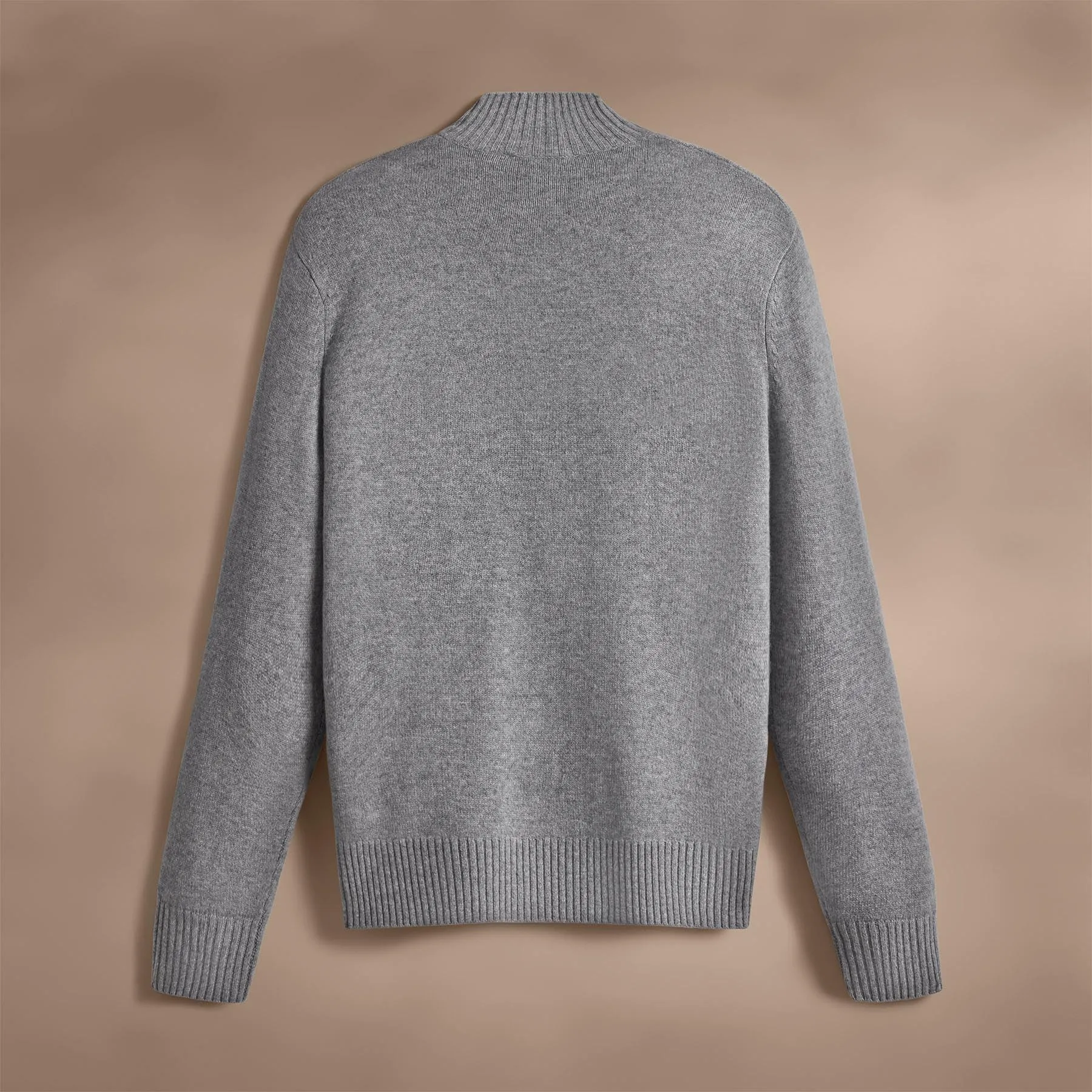 Cashmere Half Zip - Heather Grey