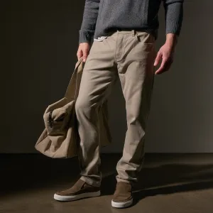 Cashmere Touch 5 Pocket Pant - Light Tan