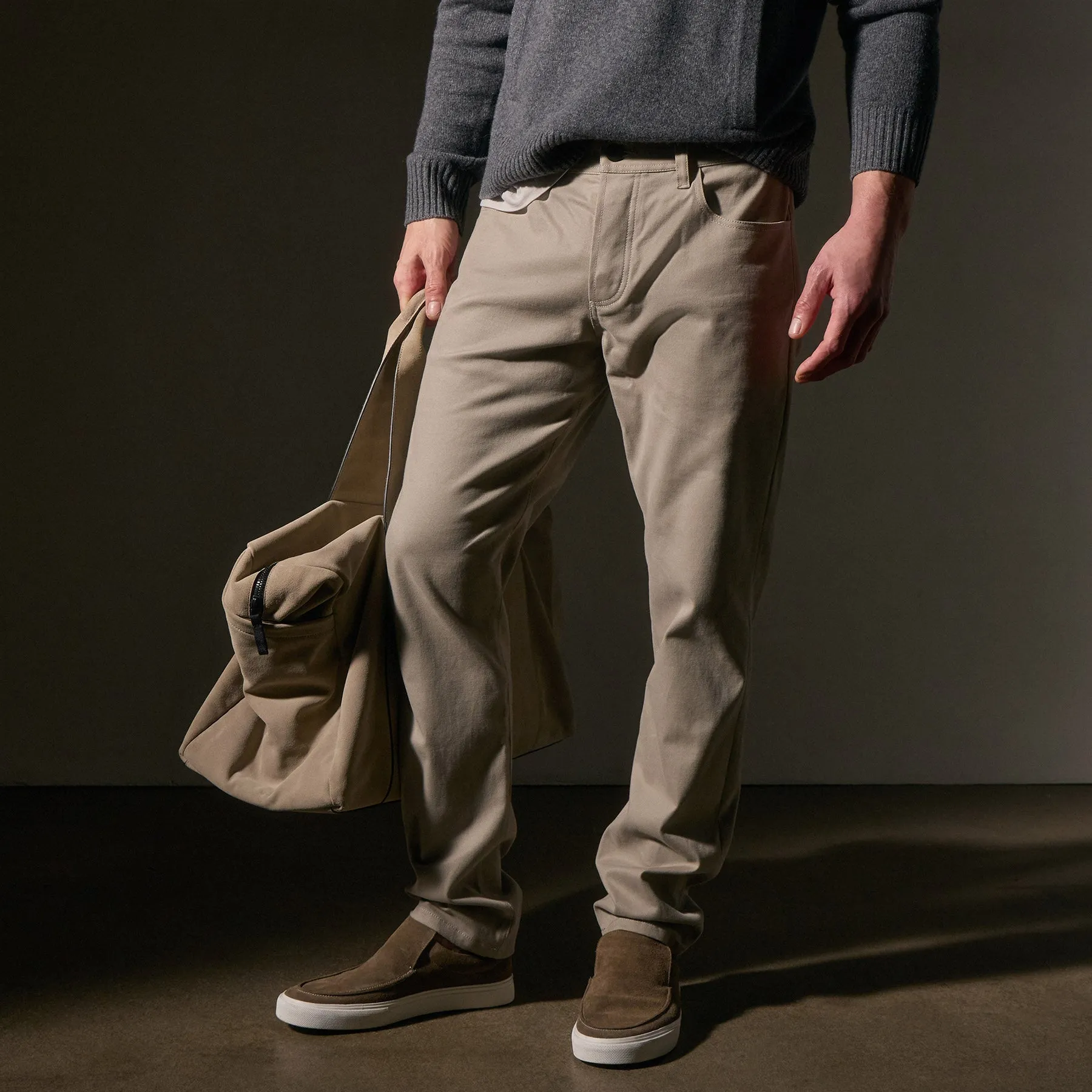 Cashmere Touch 5 Pocket Pant - Light Tan