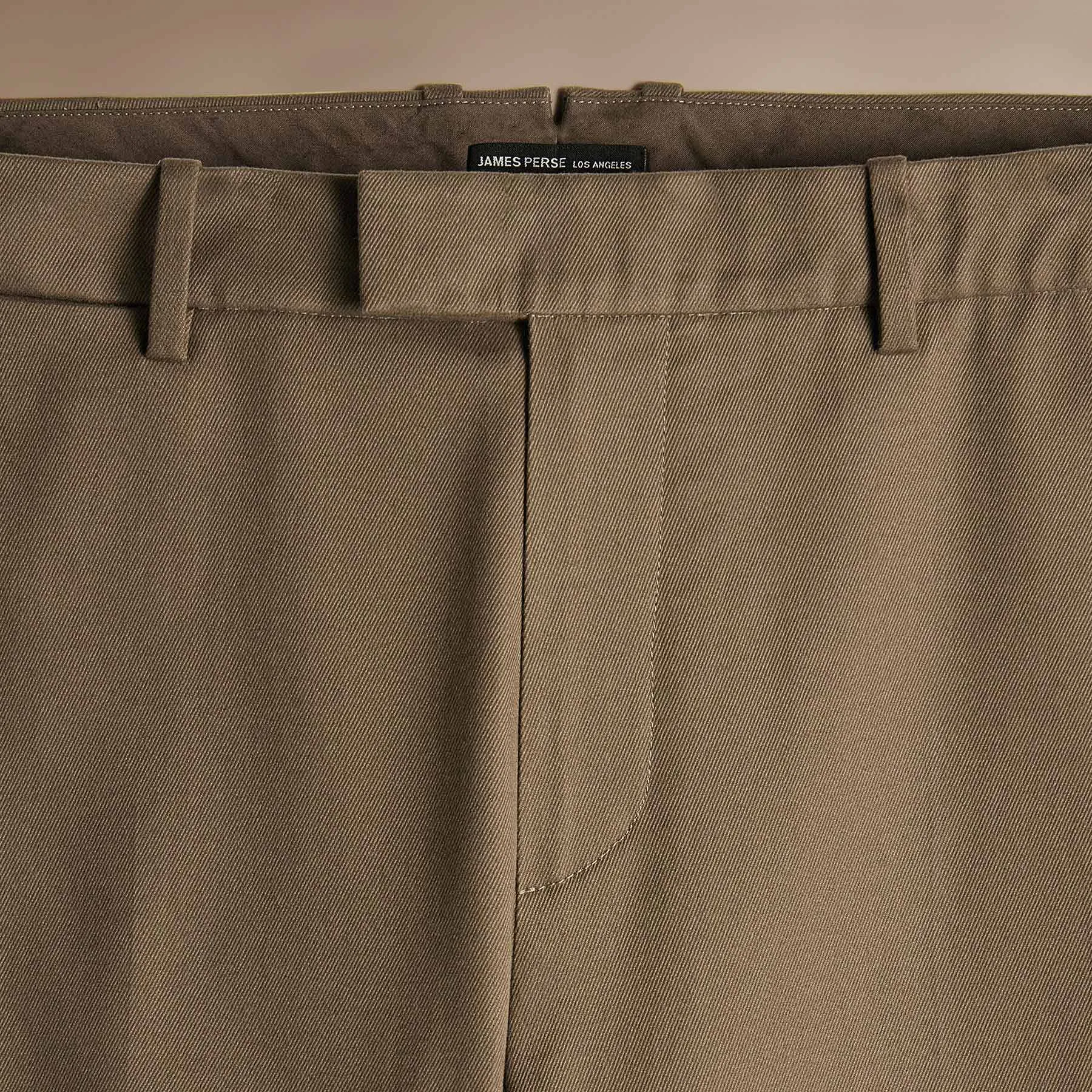 Cashmere Touch Twill Trouser - Mushroom