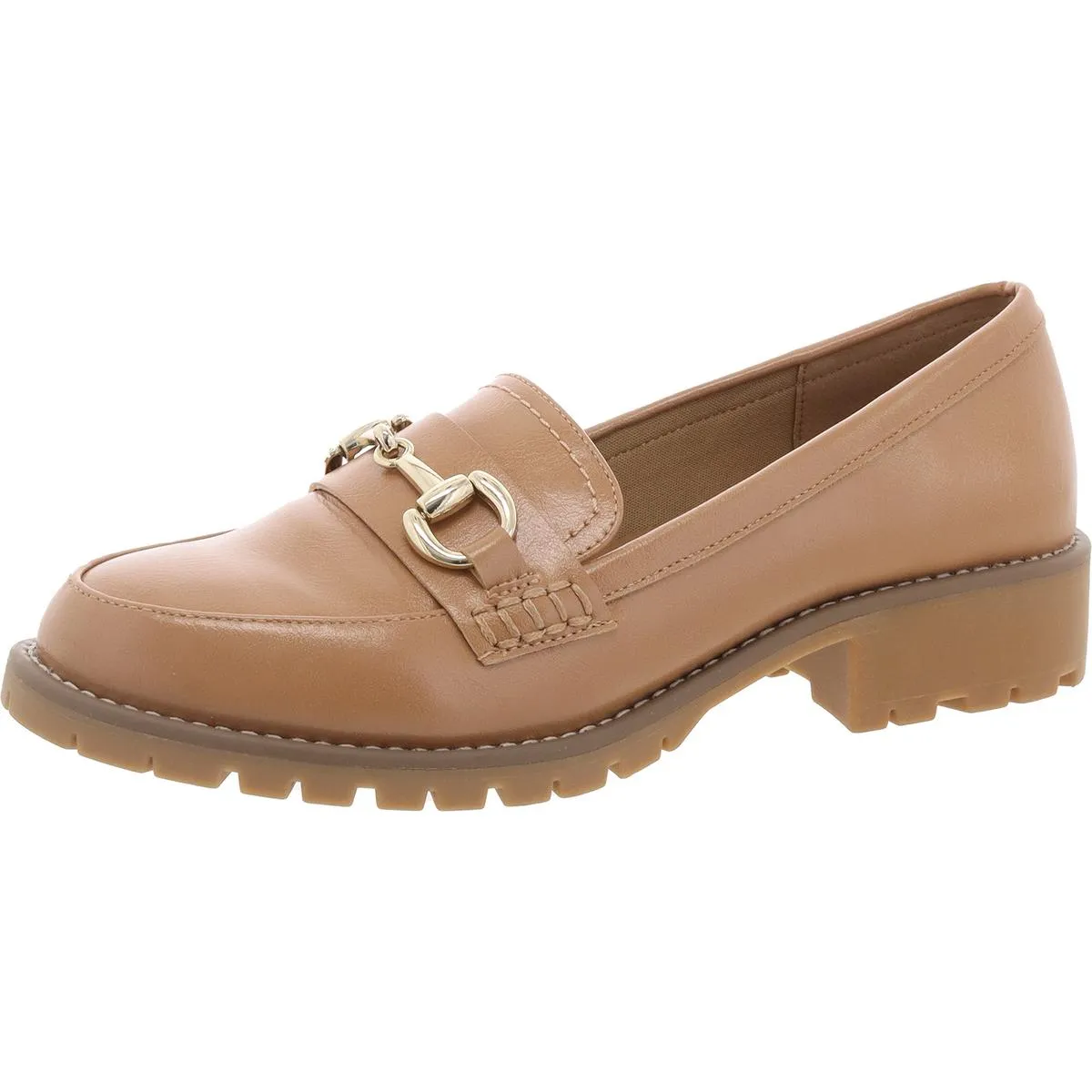 Celeste Womens Faux Leather Slip On Loafers