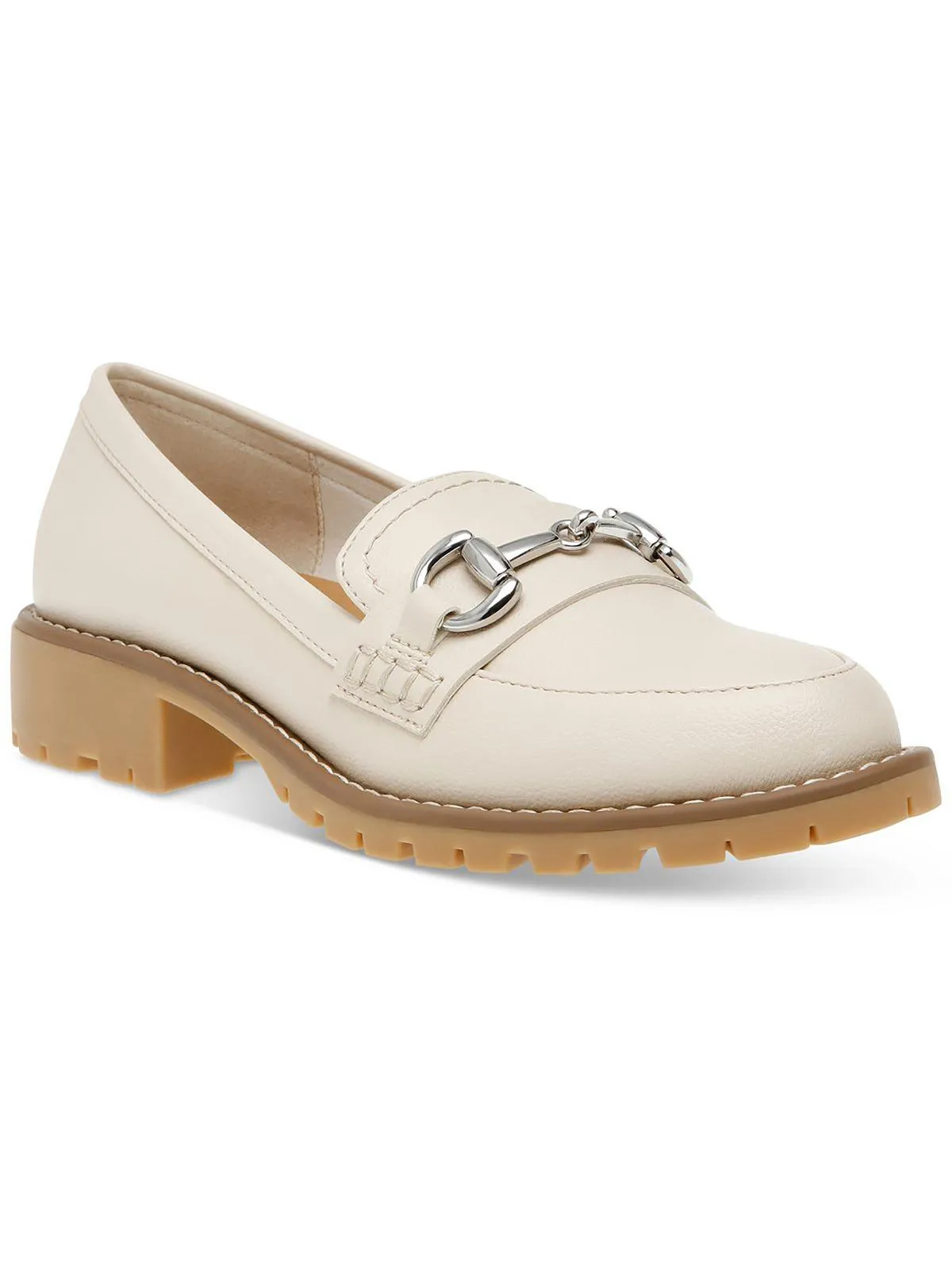 Celeste Womens Faux Leather Slip On Loafers