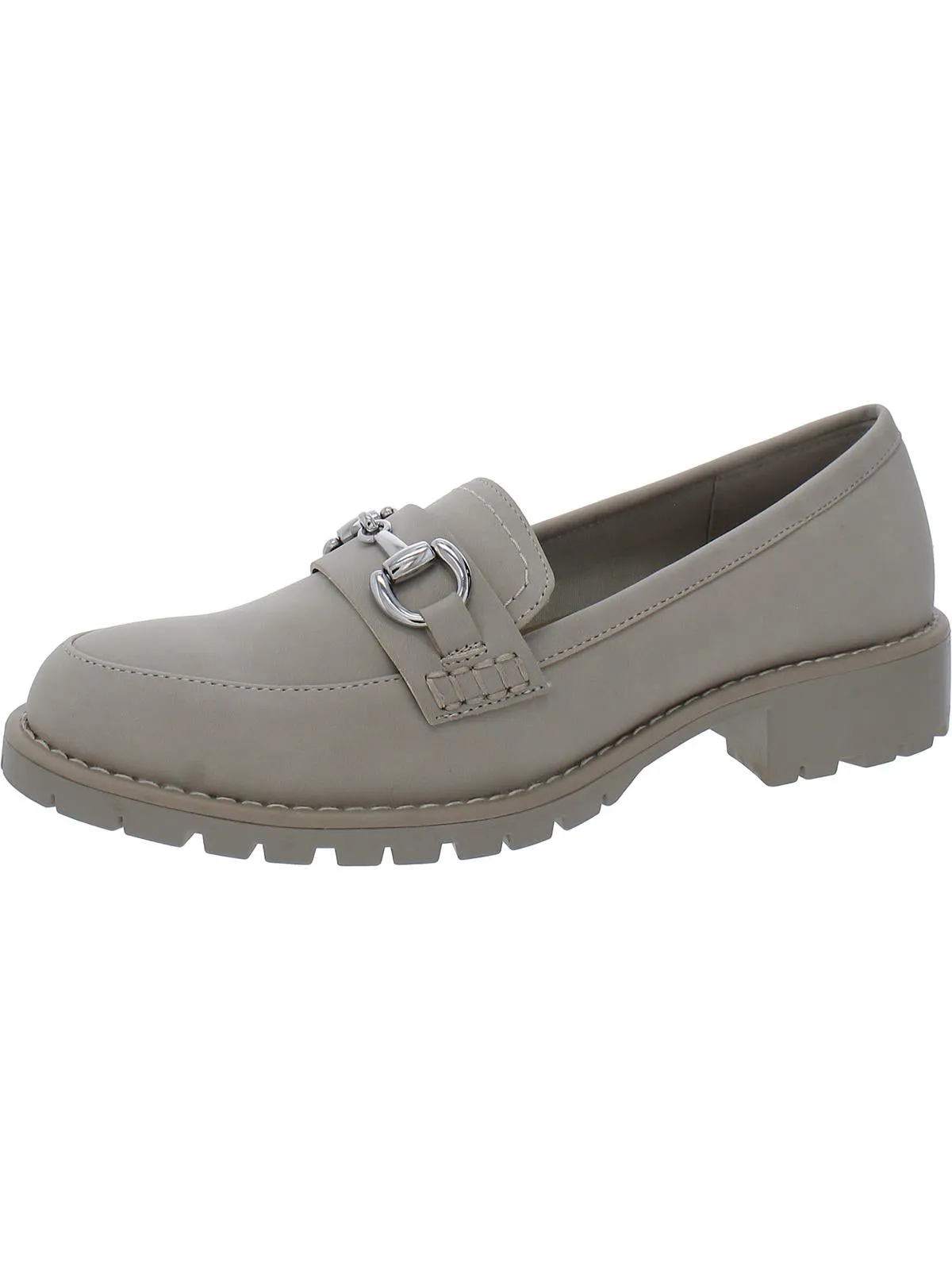 Celeste Womens Faux Leather Slip On Loafers