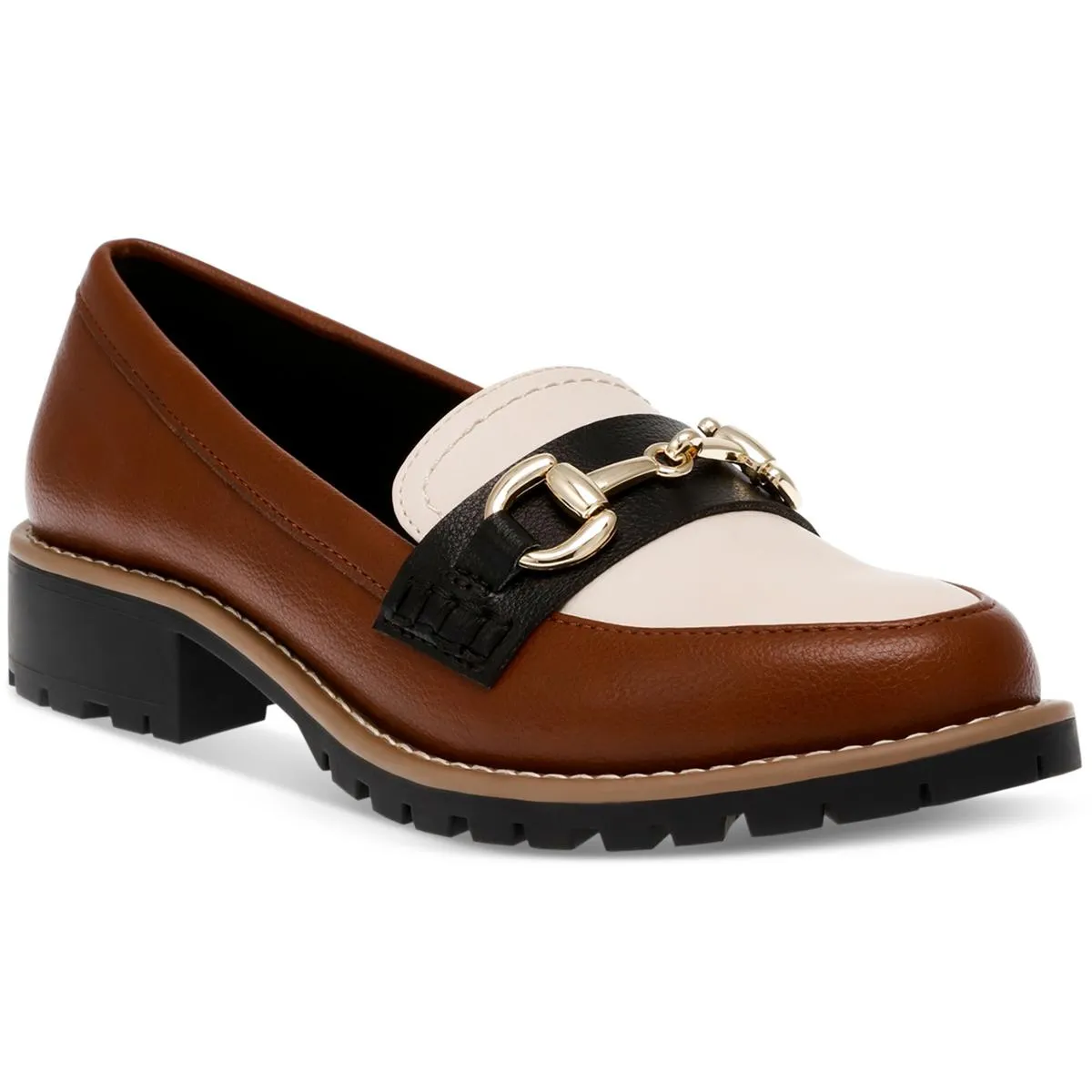 Celeste Womens Faux Leather Slip On Loafers