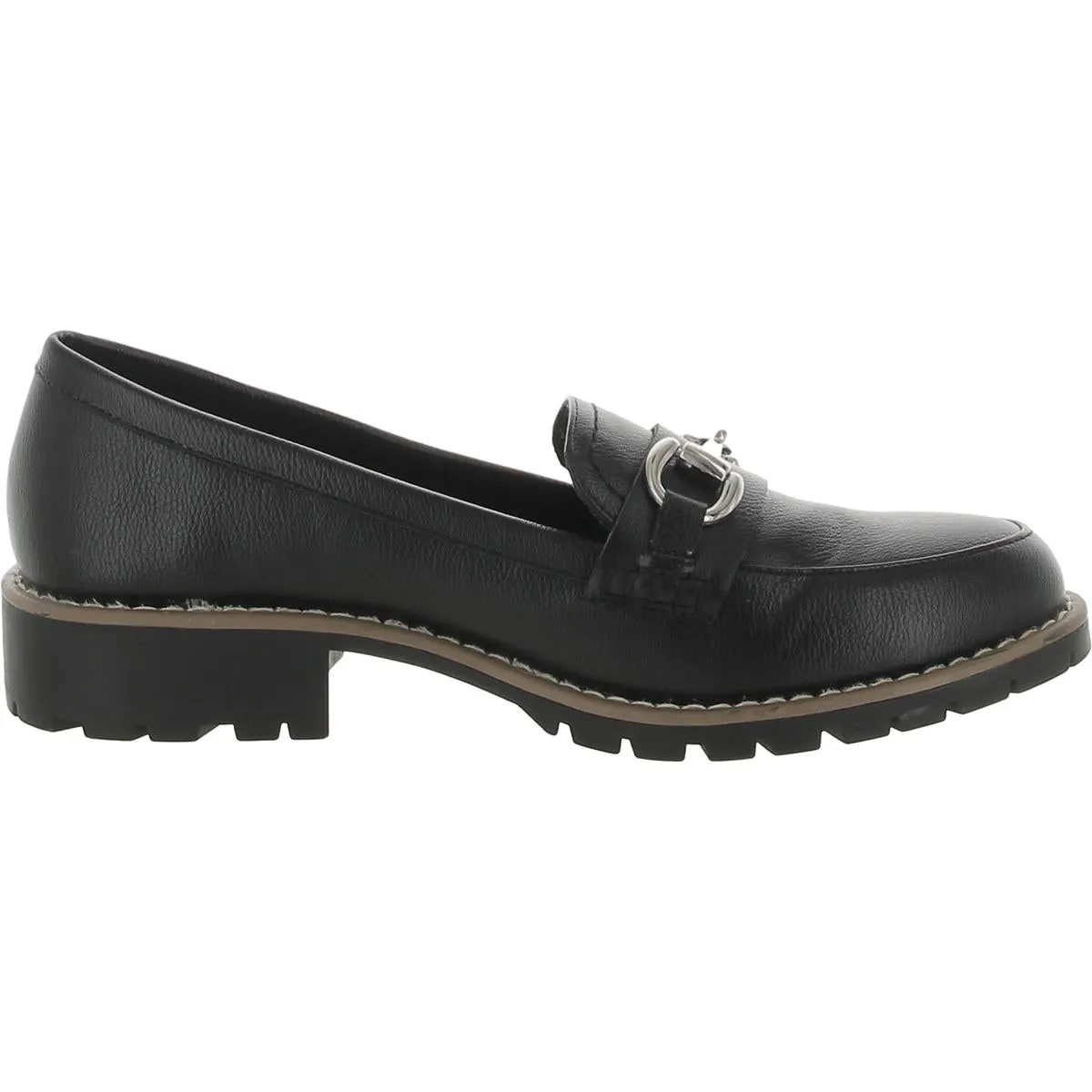 Celeste Womens Faux Leather Slip On Loafers