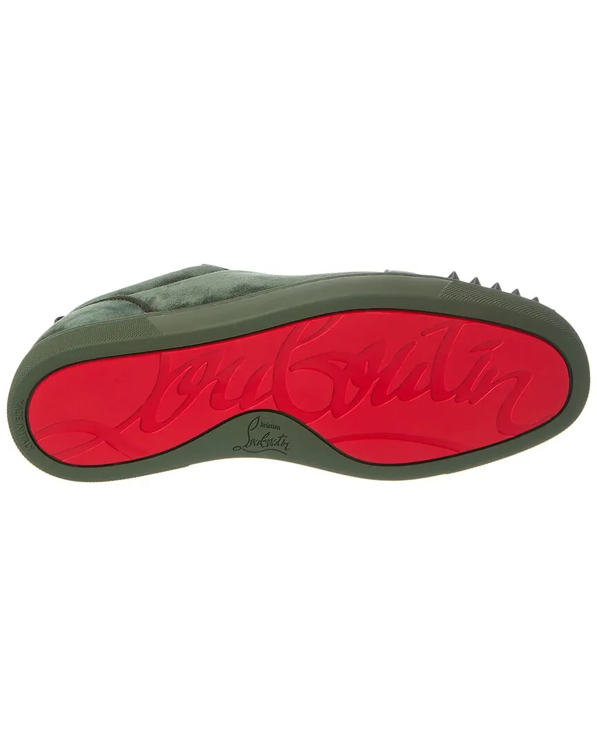 Christian Louboutin Louis Junior Spikes Suede Sneaker