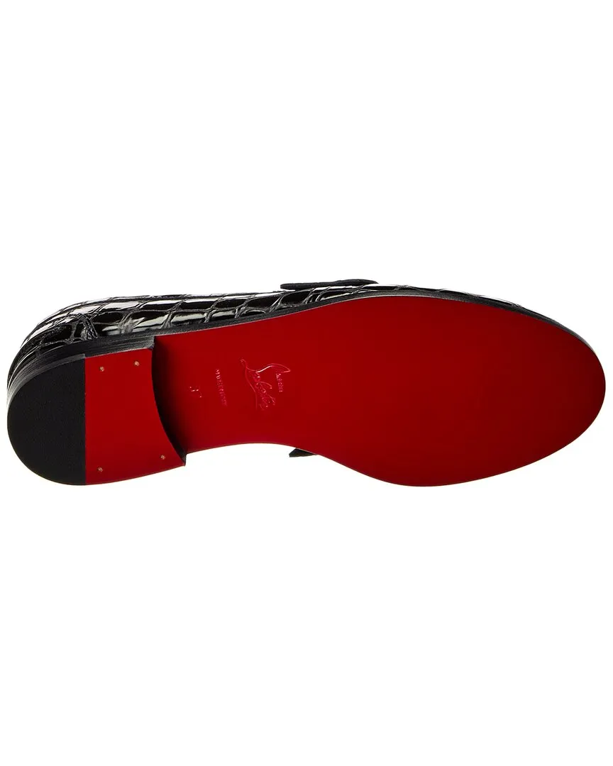 Christian Louboutin Penny Alligator-Embossed Leather Loafer