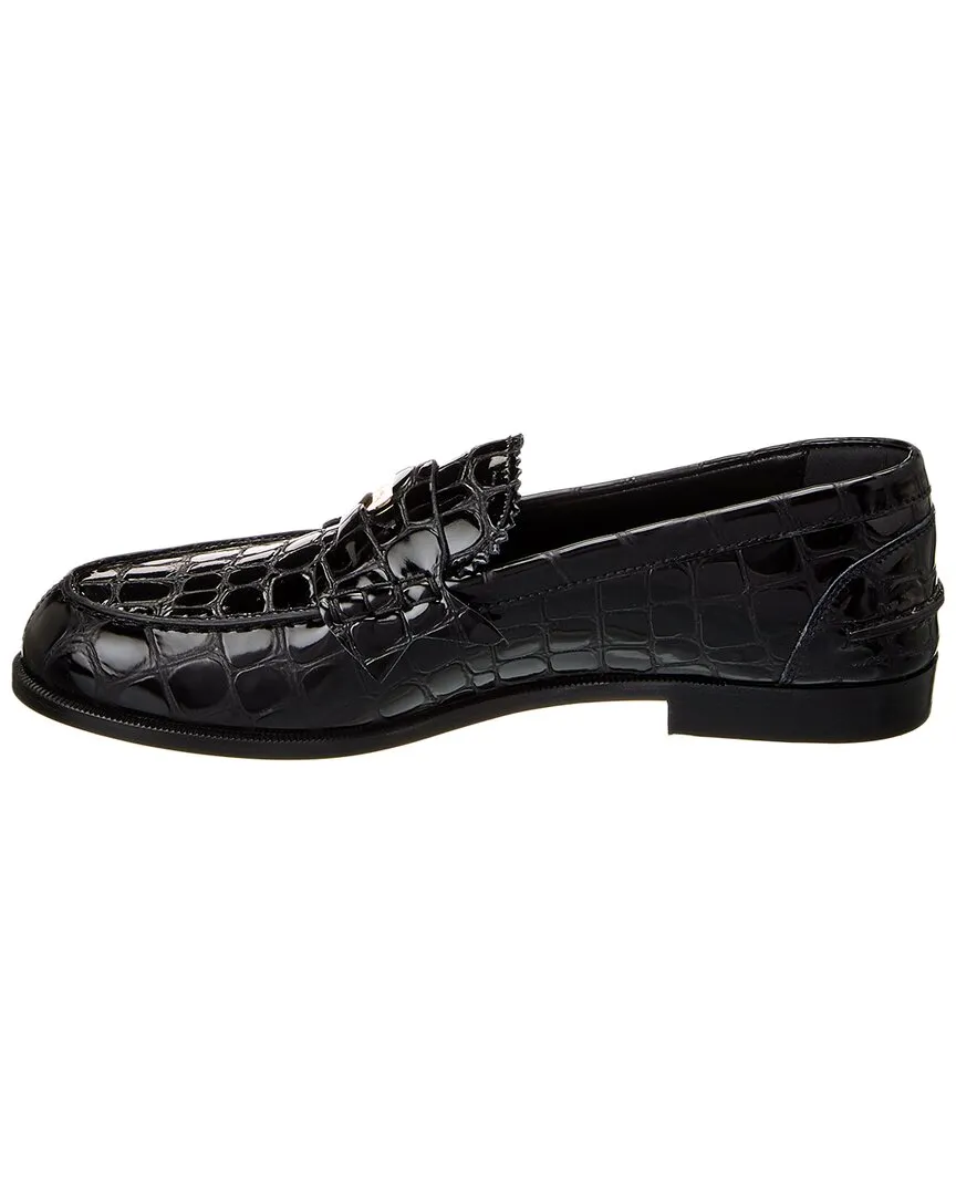 Christian Louboutin Penny Alligator-Embossed Leather Loafer
