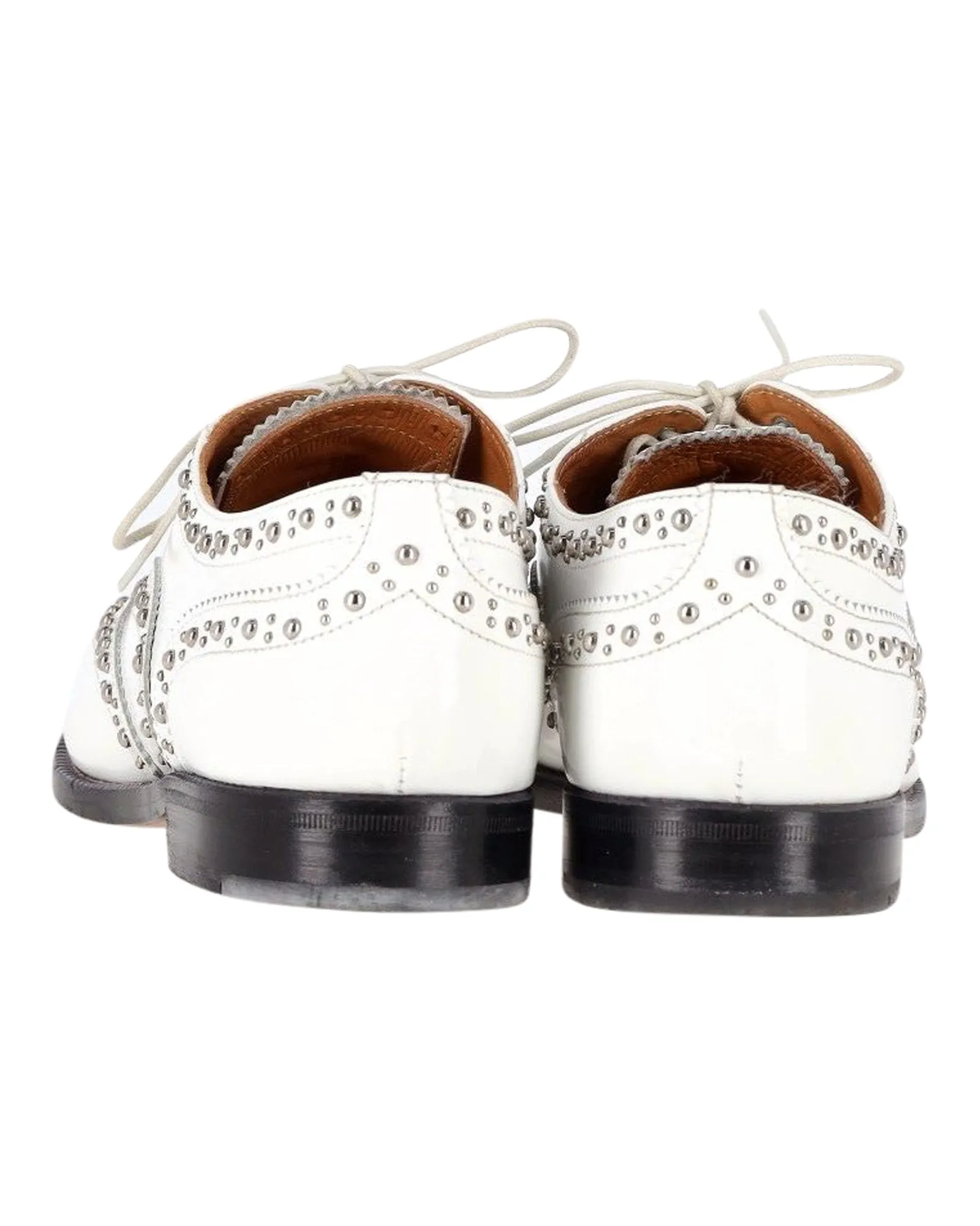 Church's Studded Brogues in White Leather