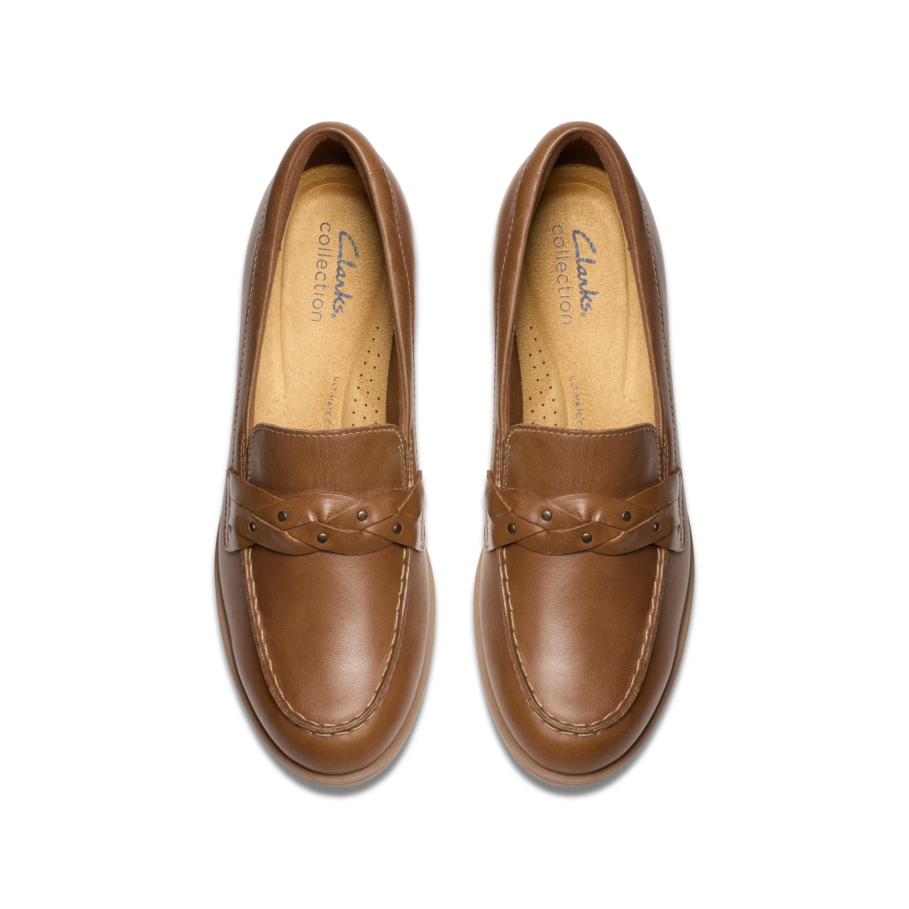 Clarks Charlten Echo in Beige Leather
