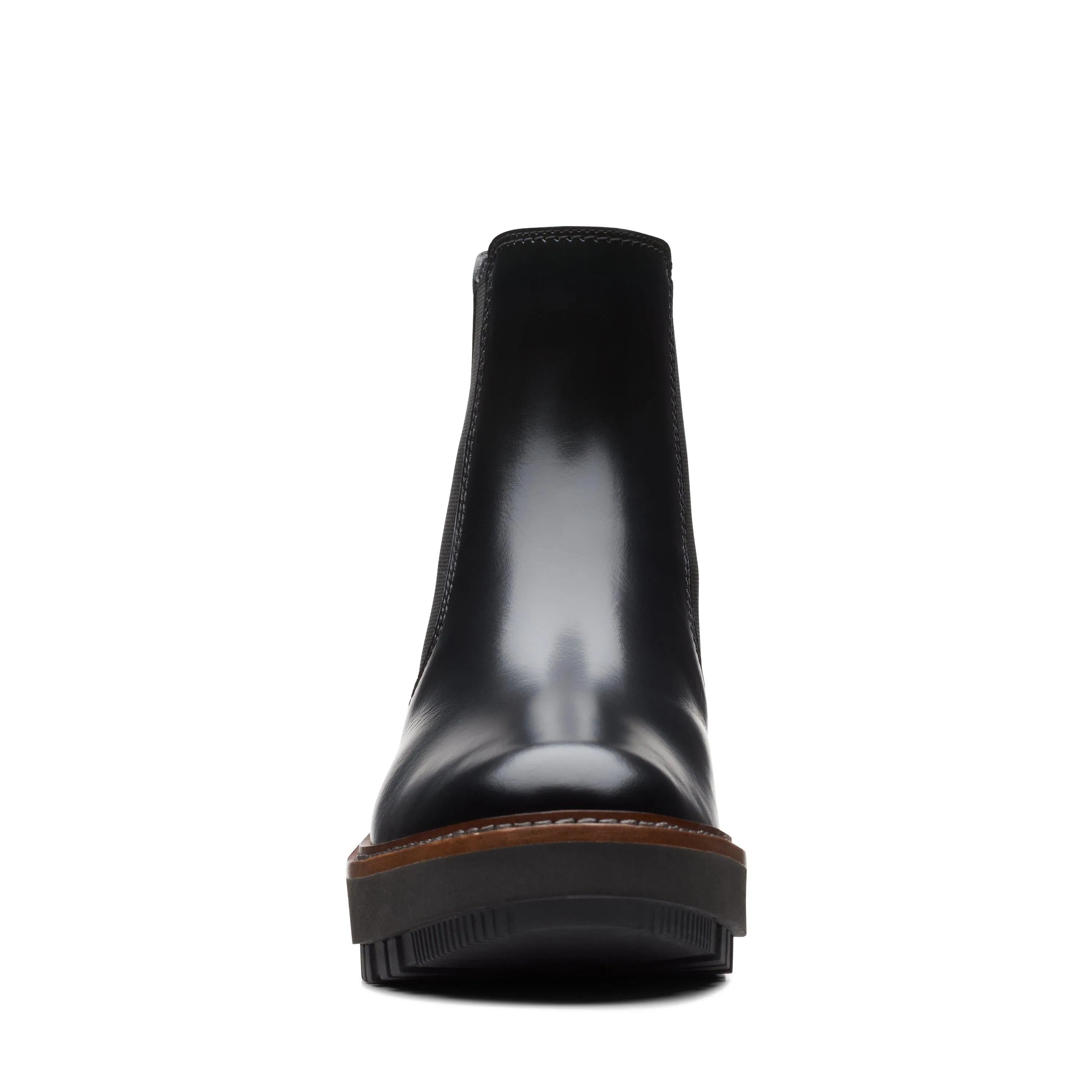 Clarks Orianna W Up in Black Leather
